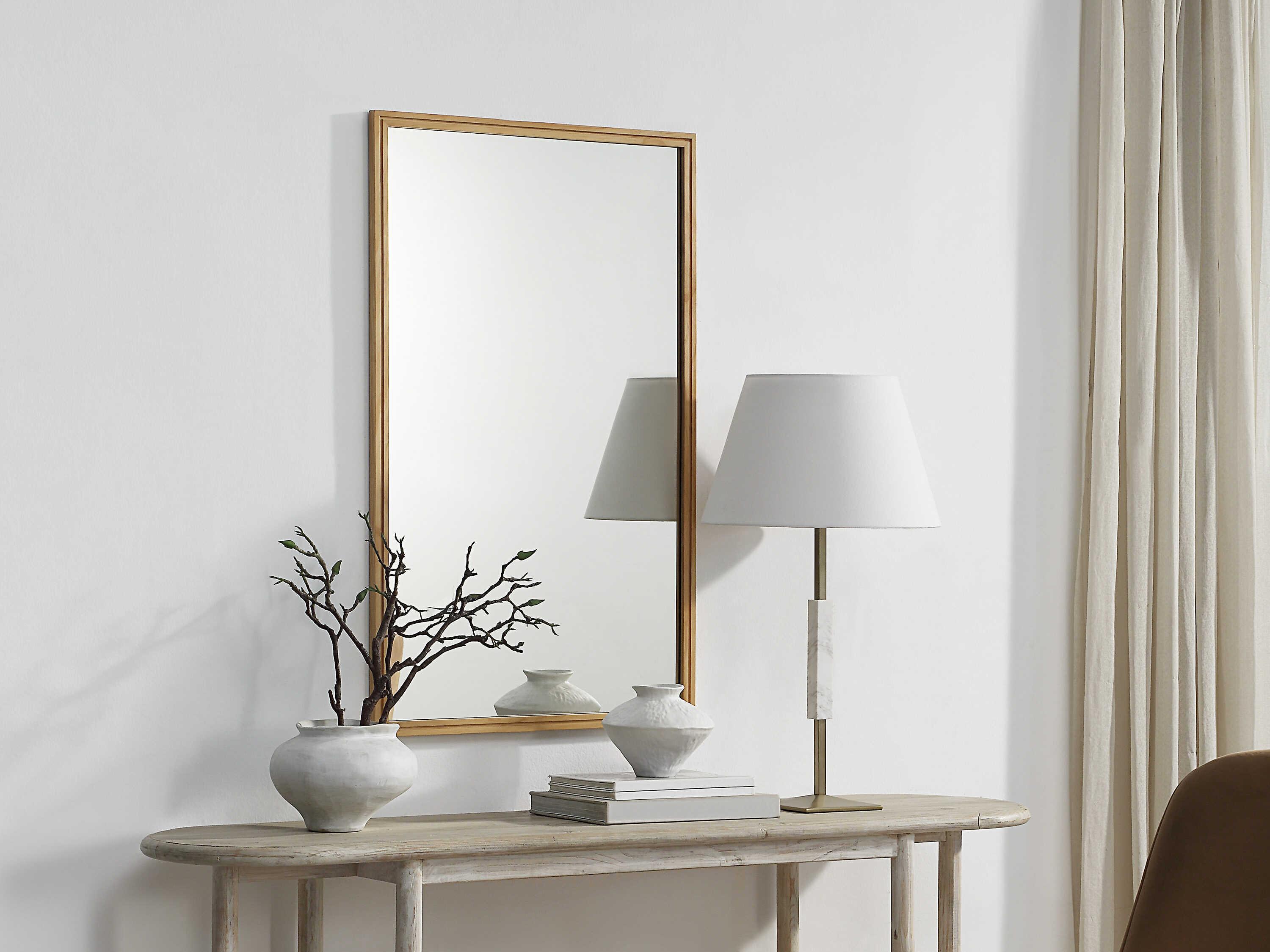 Renwil Canas Natural Rectangular Wall Mirror