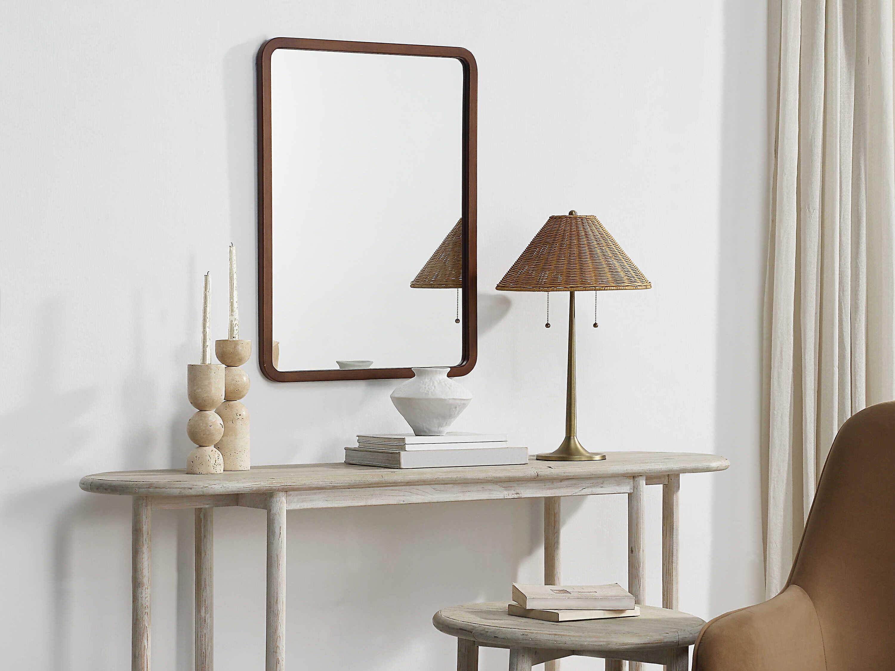 Renwil Tacna Walnut Rectangular Wall Mirror