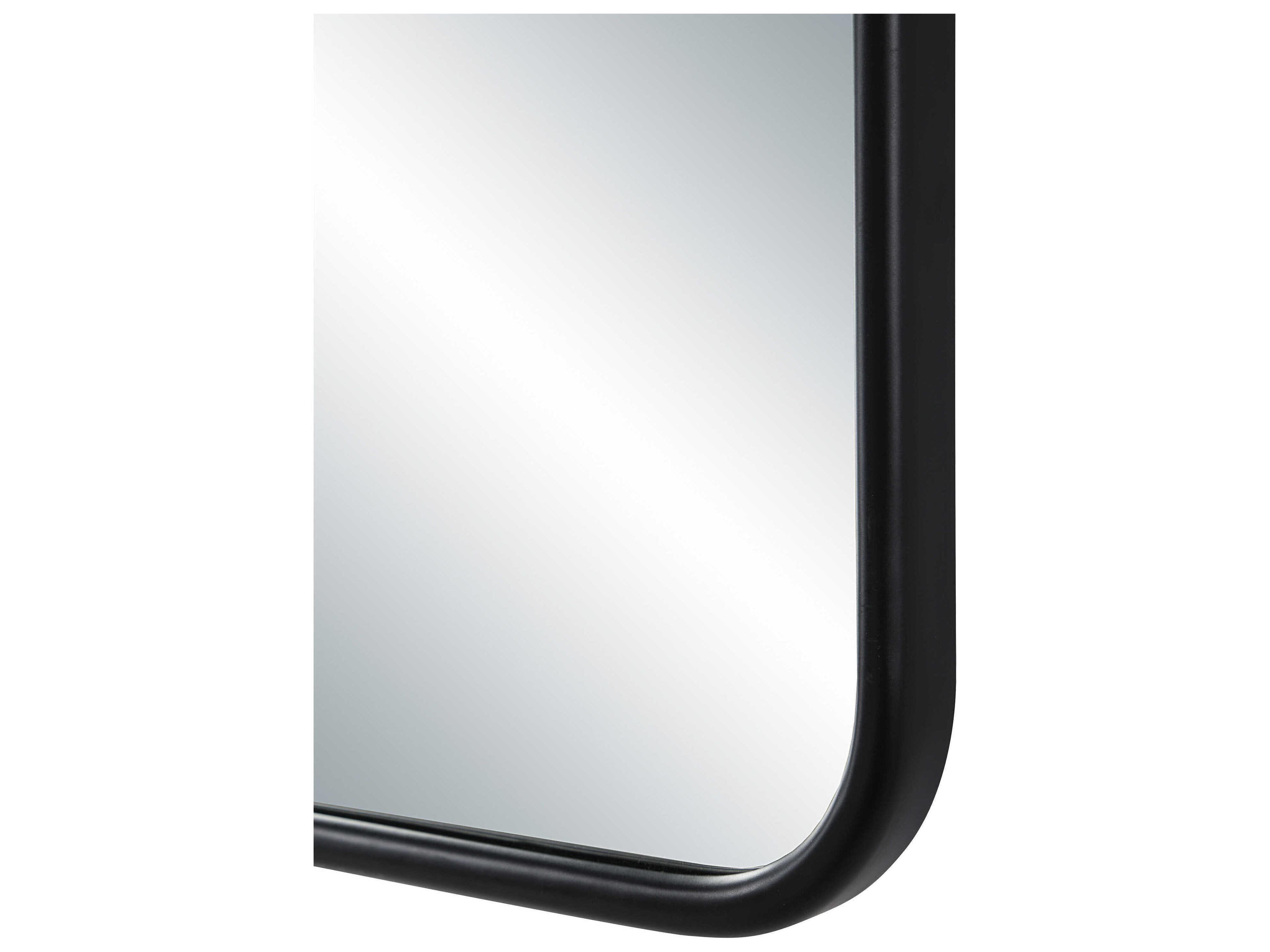 Renwil Cascais Matte Black Wall Mirror