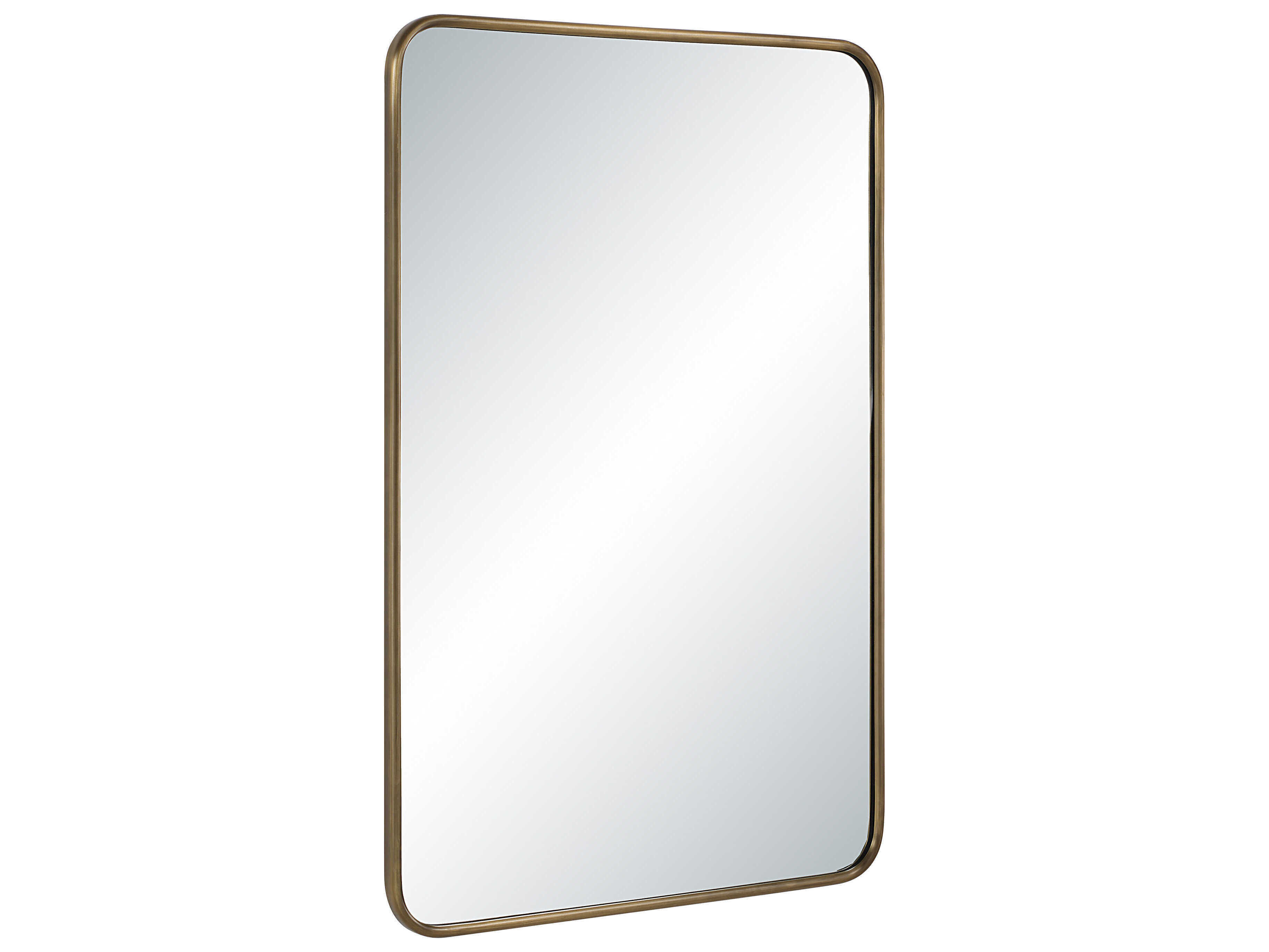 Renwil Franca Dark Antique Brushed Brass Rectangular Wall Mirror