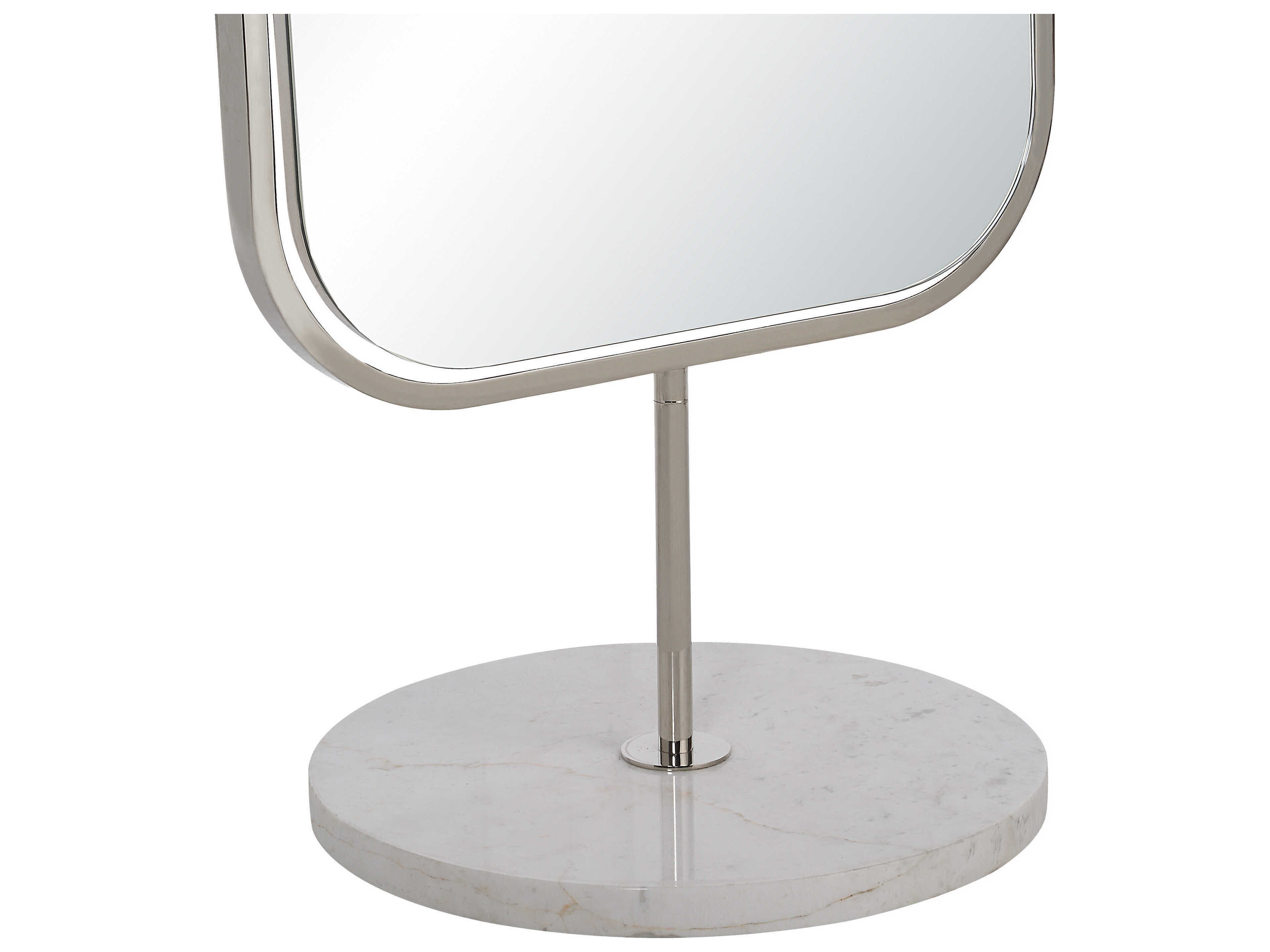 Renwil Mandra Polished Nickel Rectangular Floor Mirror