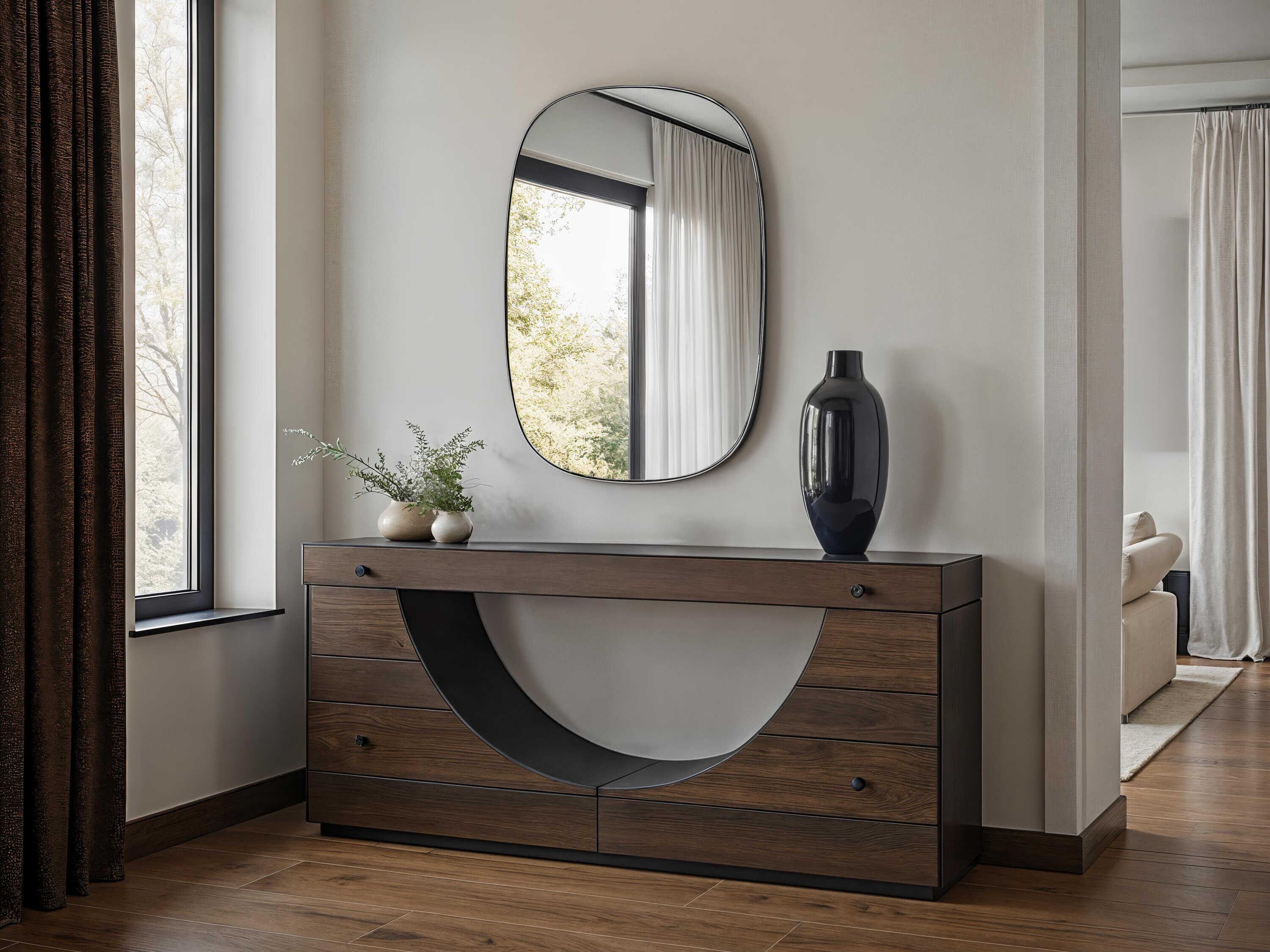 Renwil Talco Polished Nickel Oval Wall Mirror