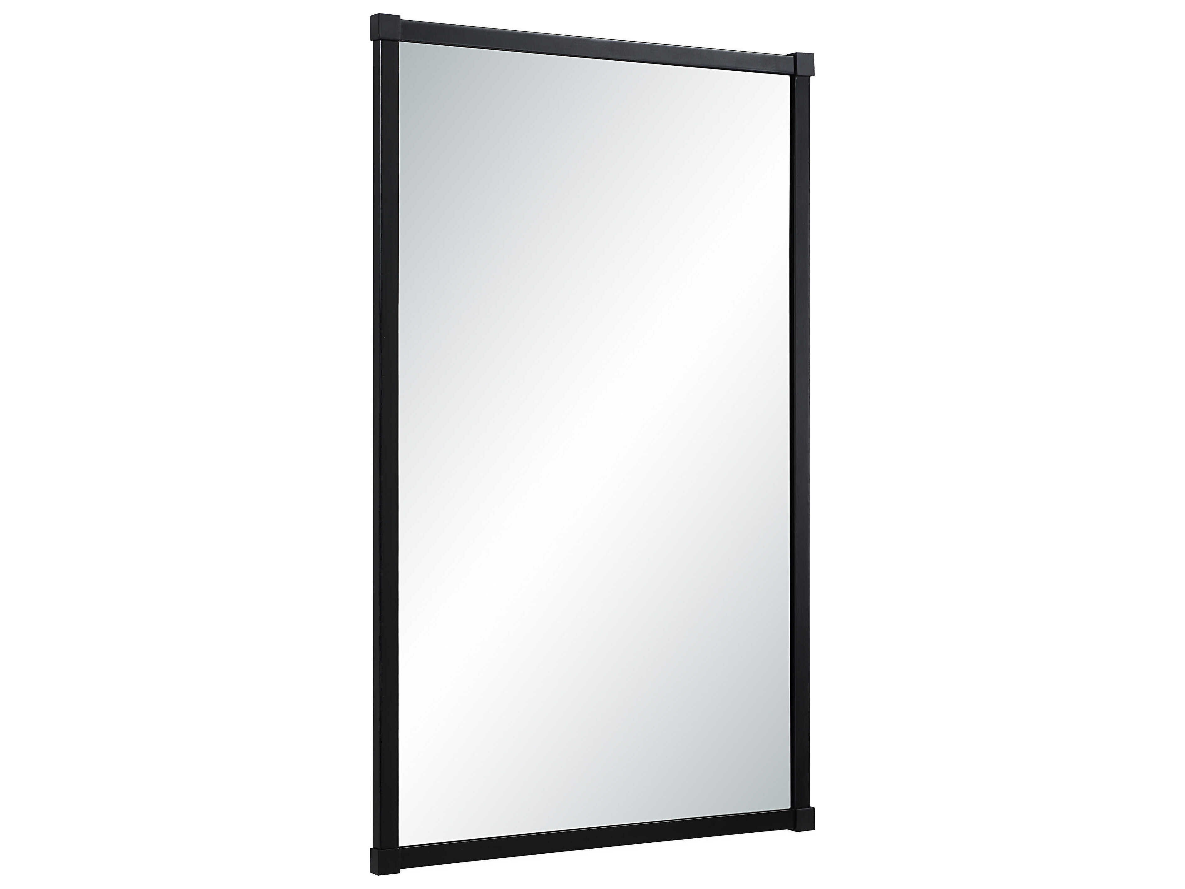 Renwil Kauri Matte Black Rectangular Wall Mirror
