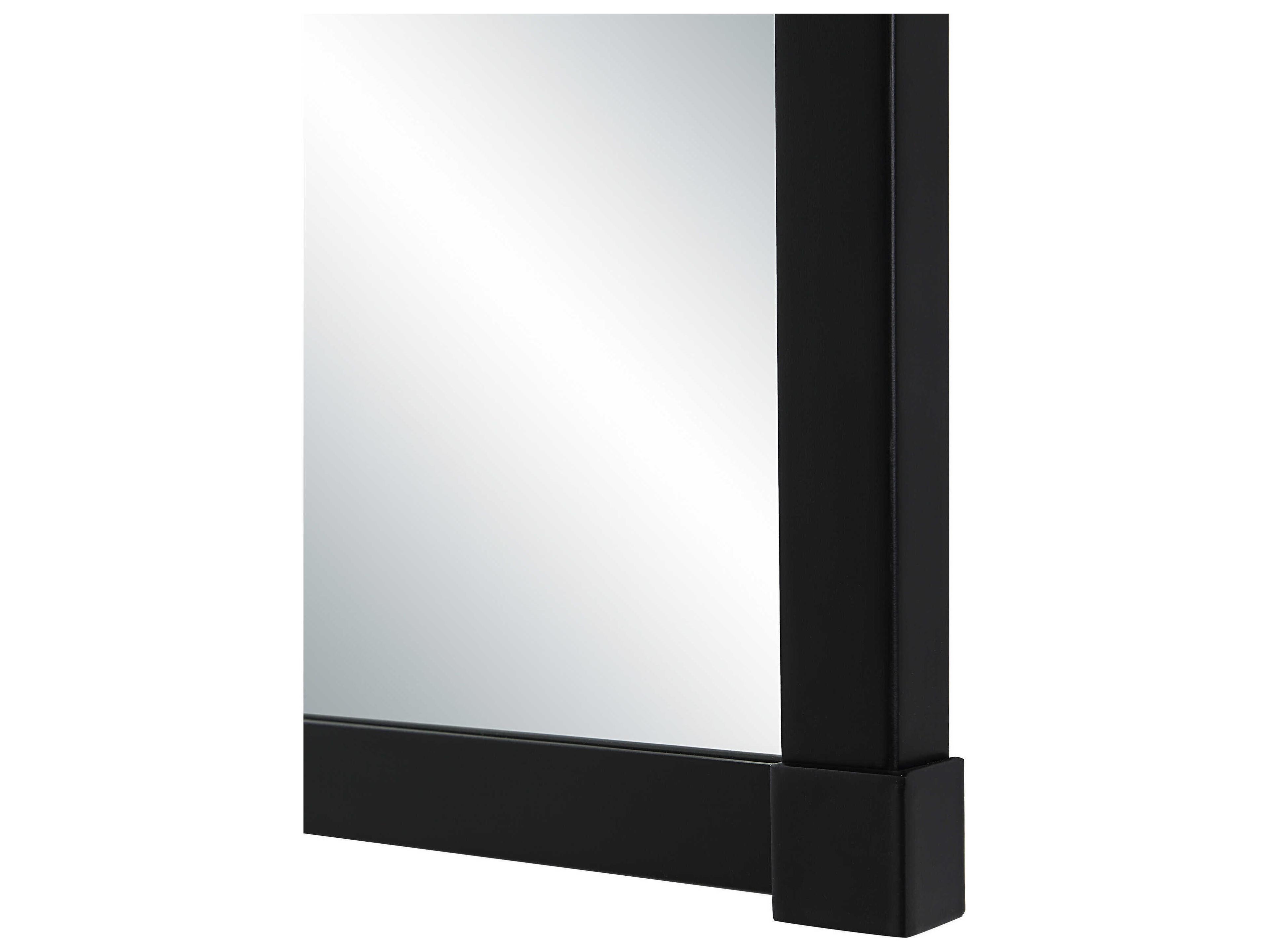 Renwil Kauri Matte Black Rectangular Wall Mirror