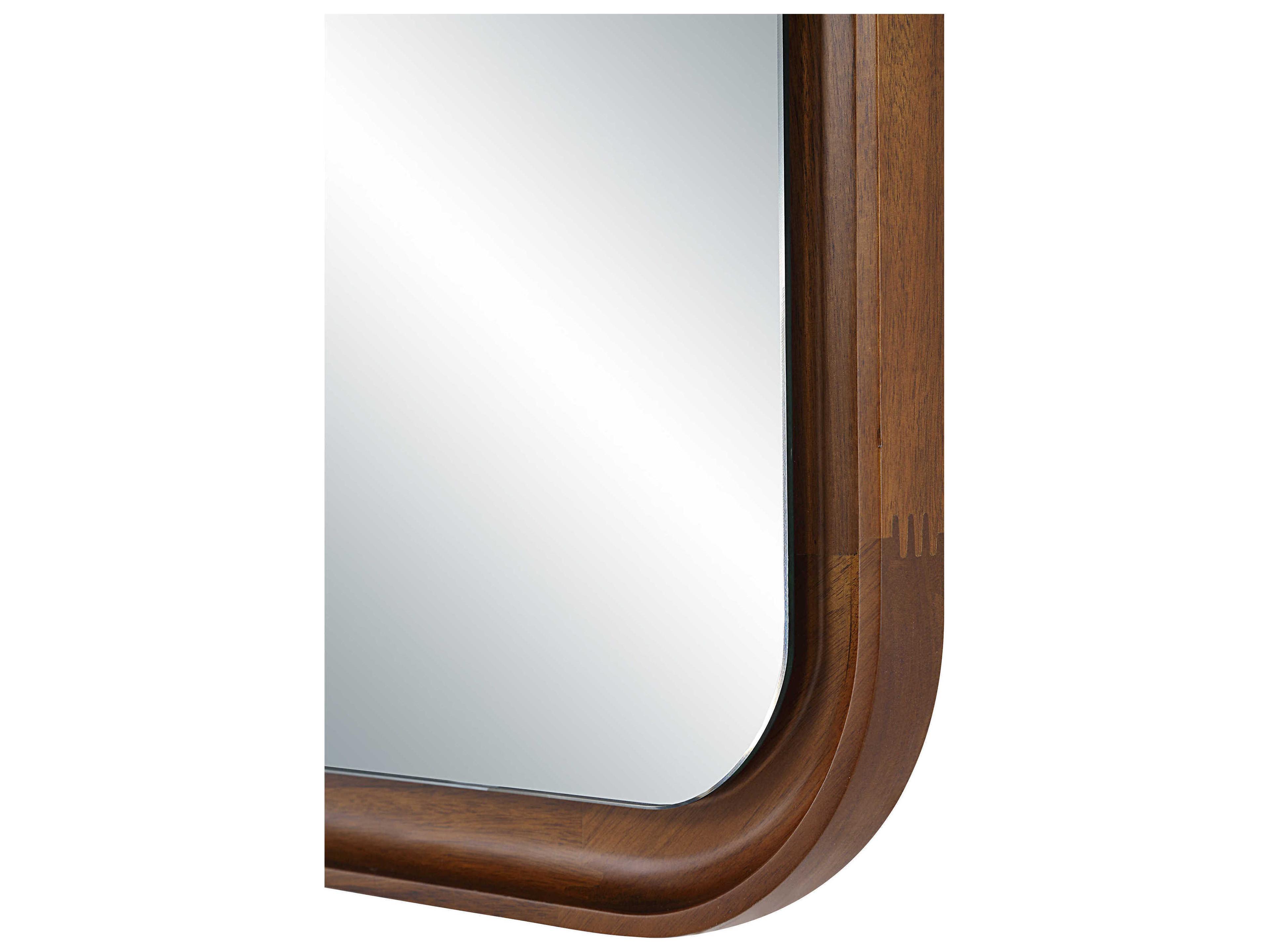 Renwil Salvia Walnut Rectangular Wall Mirror