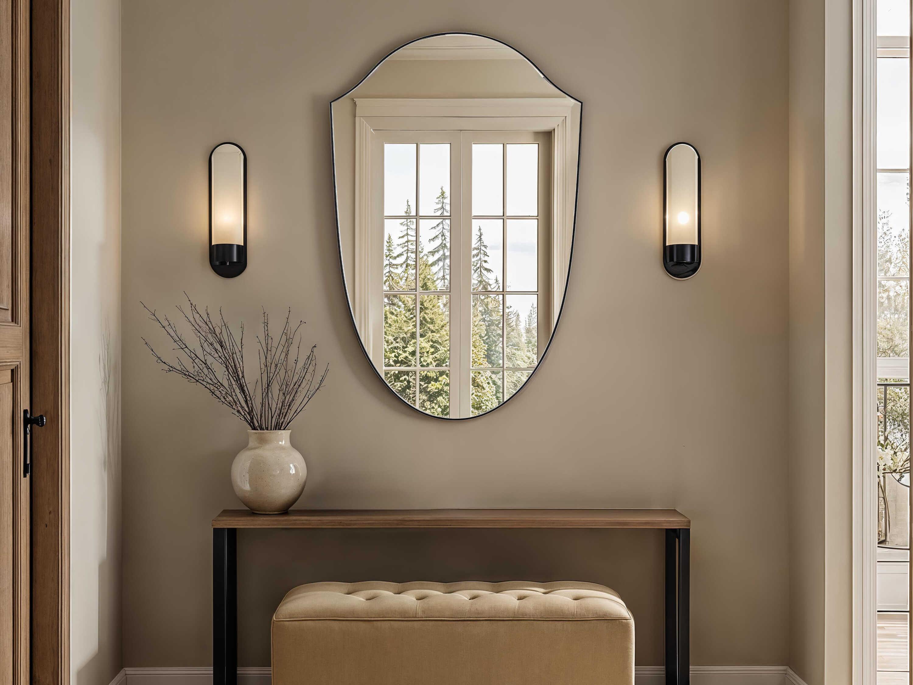 Renwil Ryker Matte Black Wall Mirror
