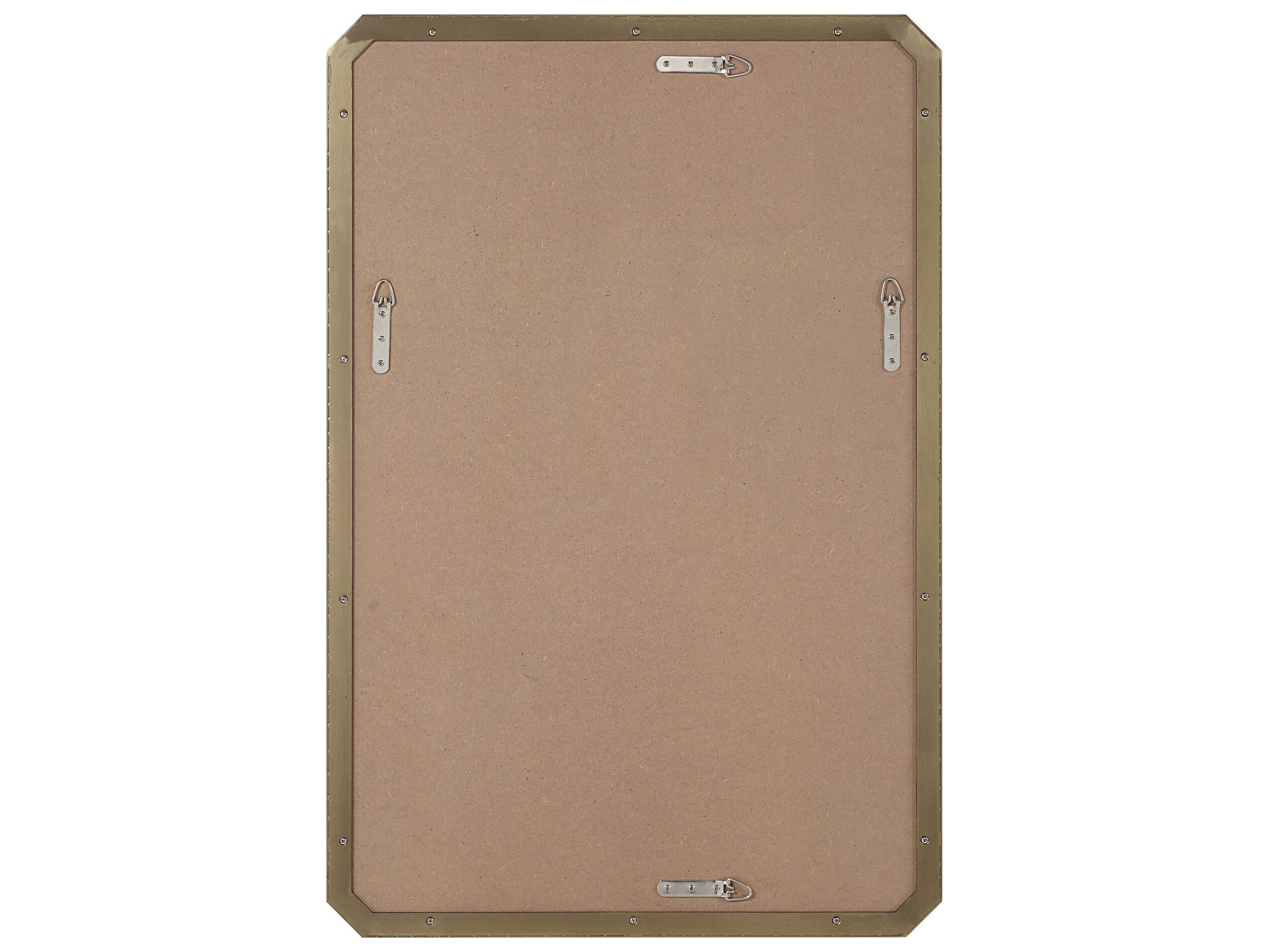 Renwil Nate Plated Dark Antique Brushed Brass Rectangular Wall Mirror