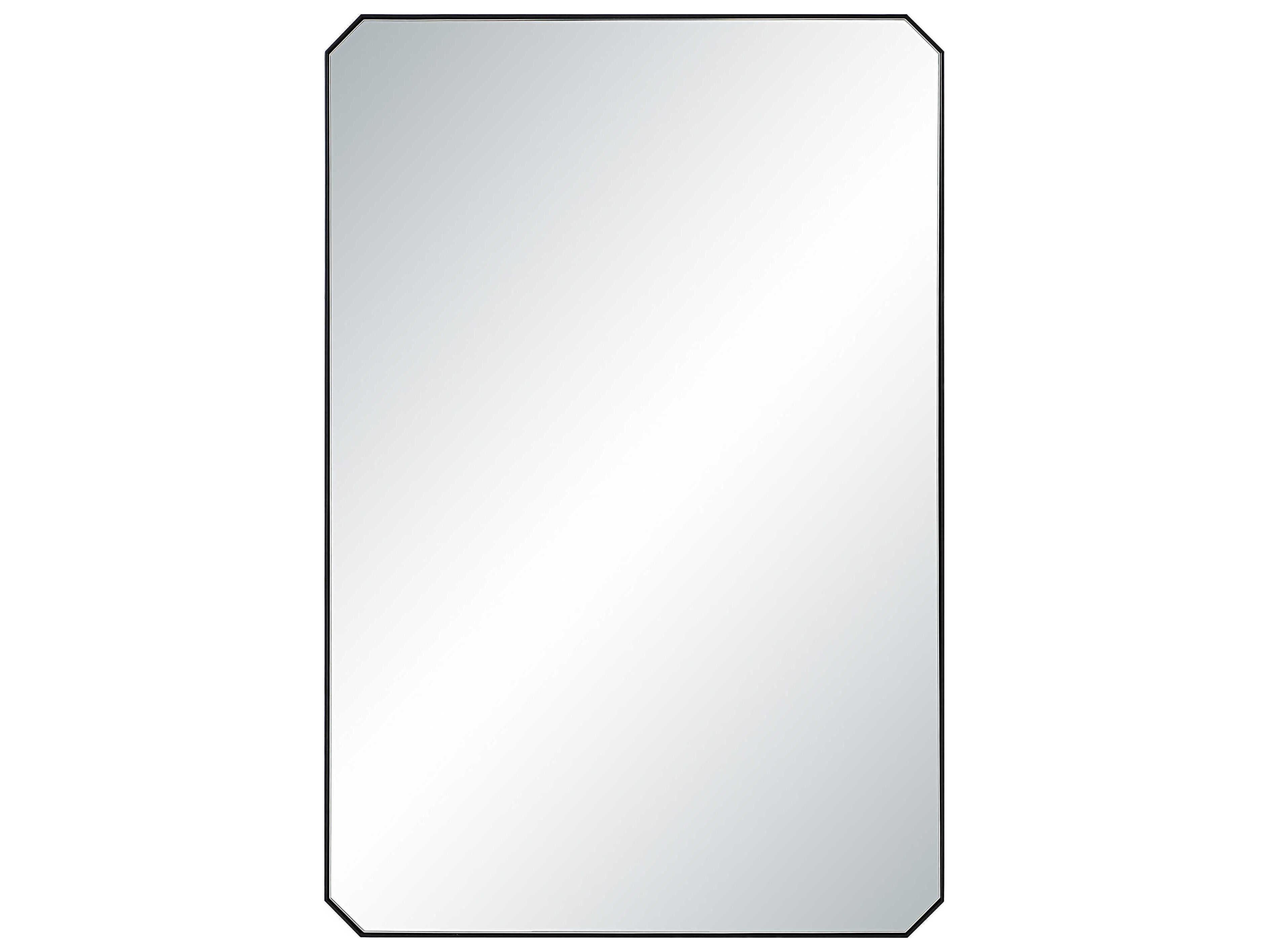 Renwil Jace Matte Black Rectangular Wall Mirror
