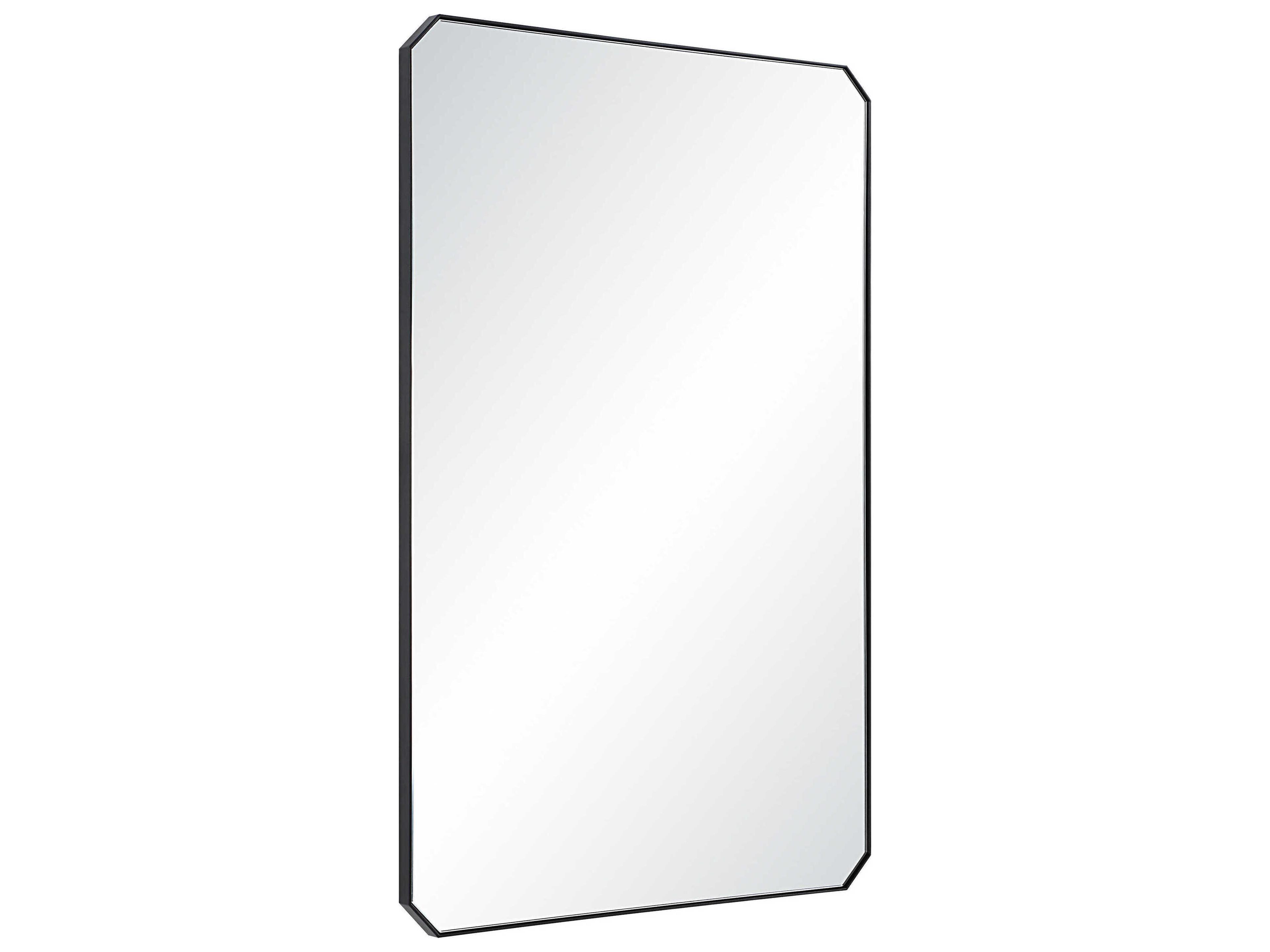 Renwil Jace Matte Black Rectangular Wall Mirror