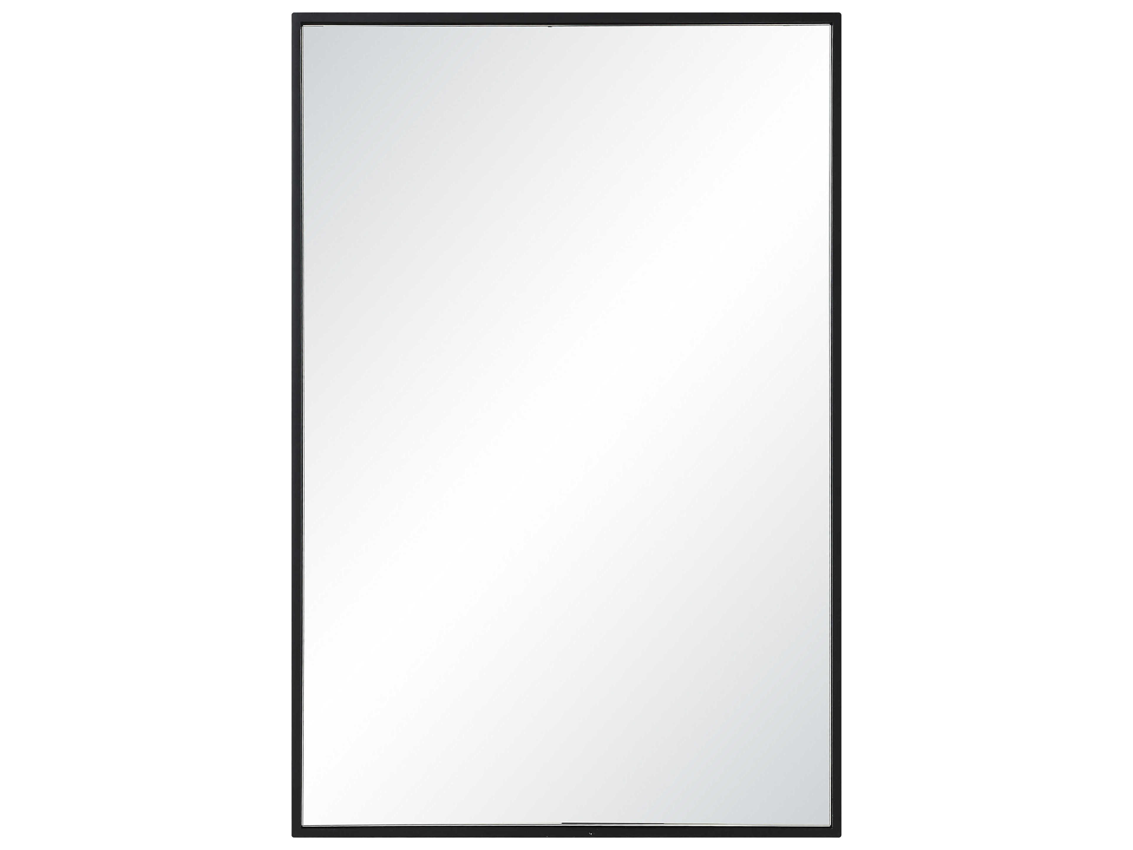 Renwil Agata Matte Black Rectangular Wall Mirror