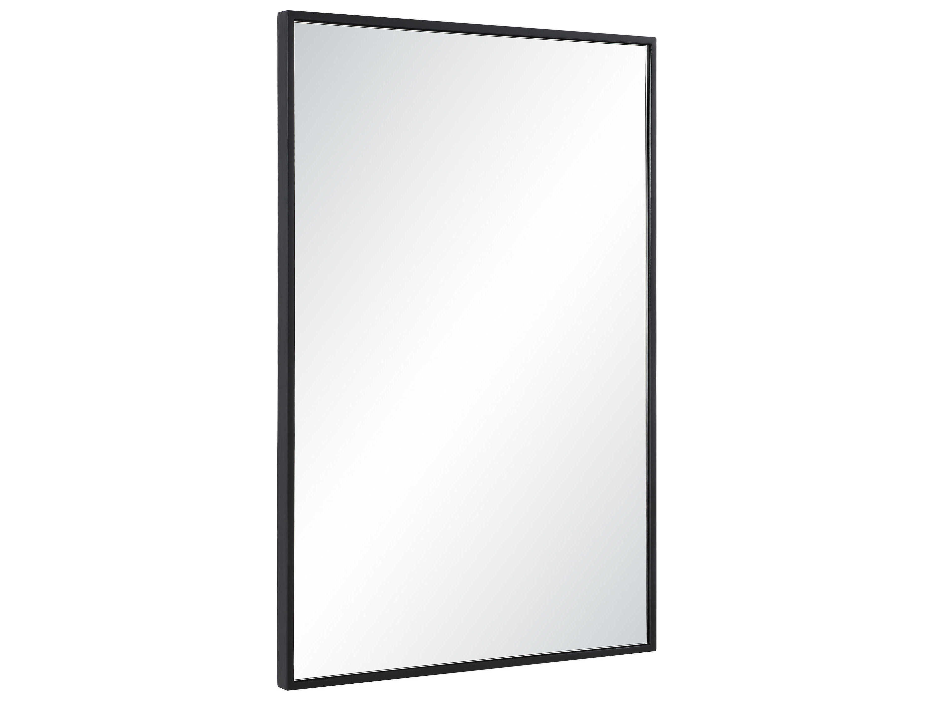 Renwil Agata Matte Black Rectangular Wall Mirror