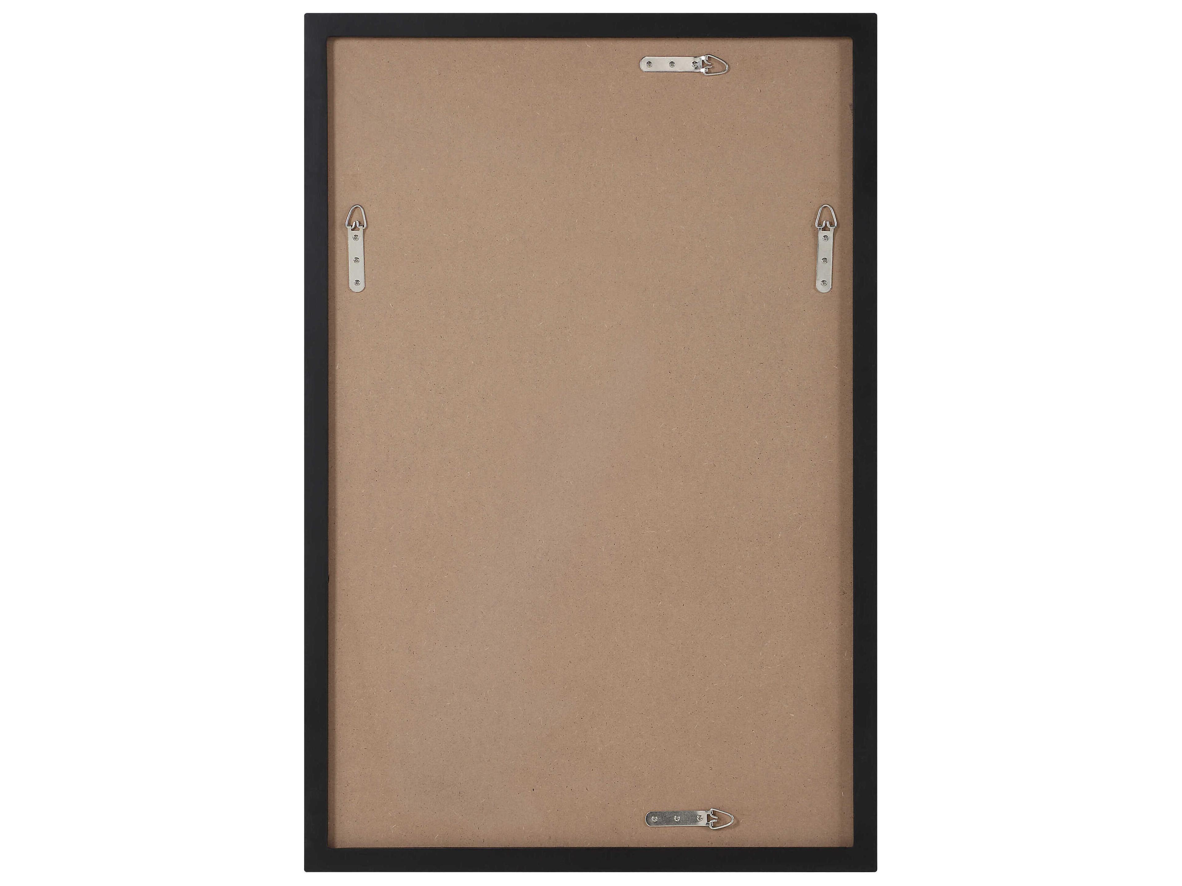 Renwil Agata Matte Black Rectangular Wall Mirror