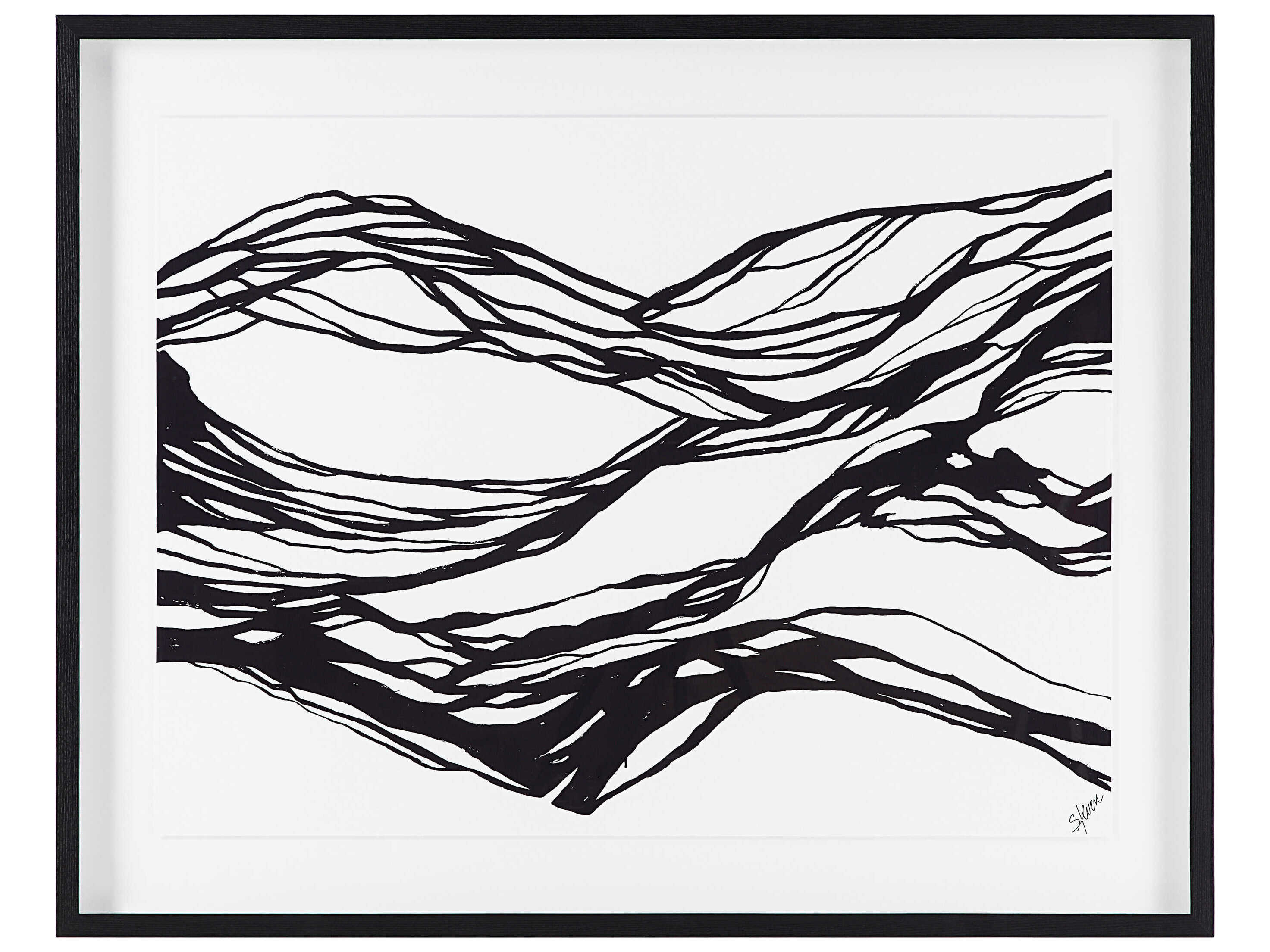 Renwil Mica Wall Art with Wood Frame