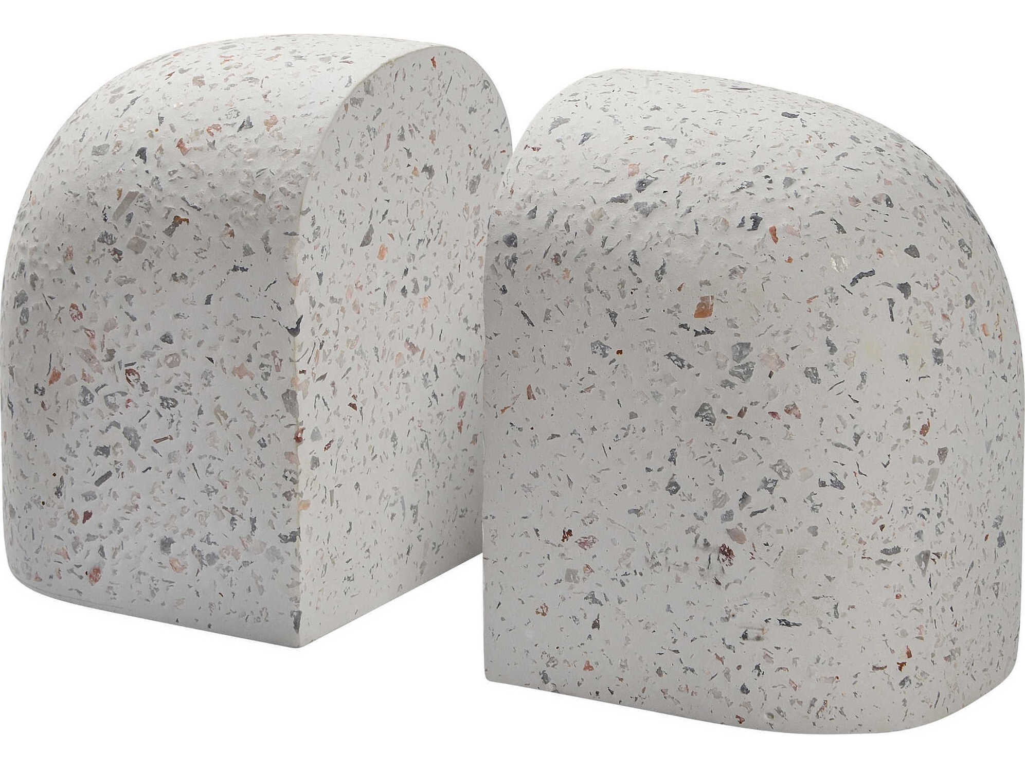Renwil Bruno White Speckled Bookends