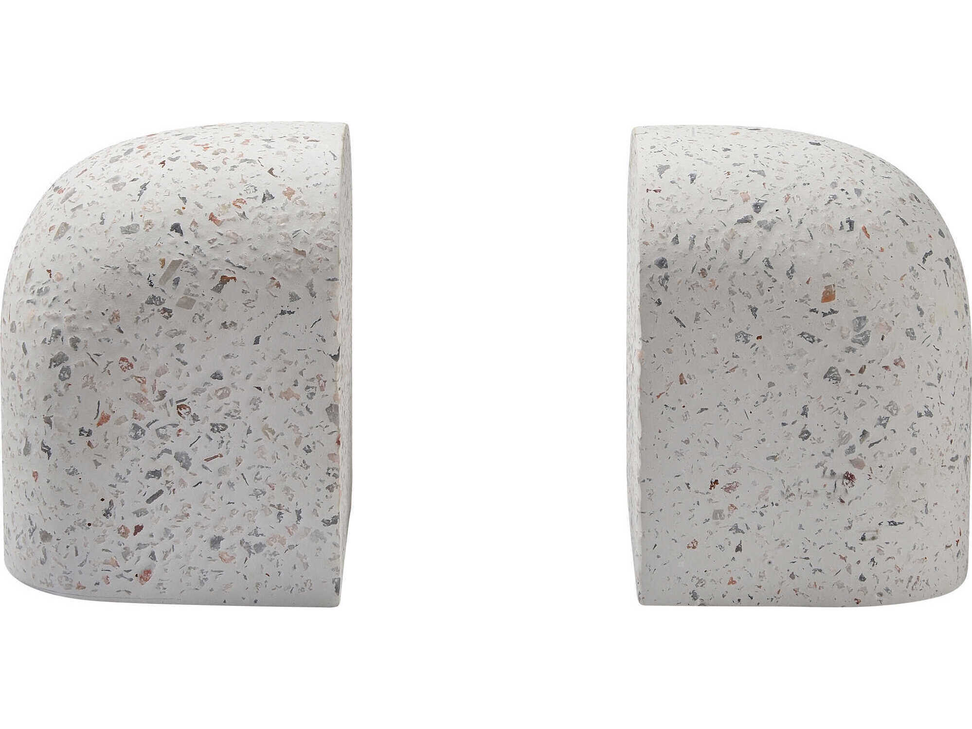 Renwil Bruno White Speckled Bookends
