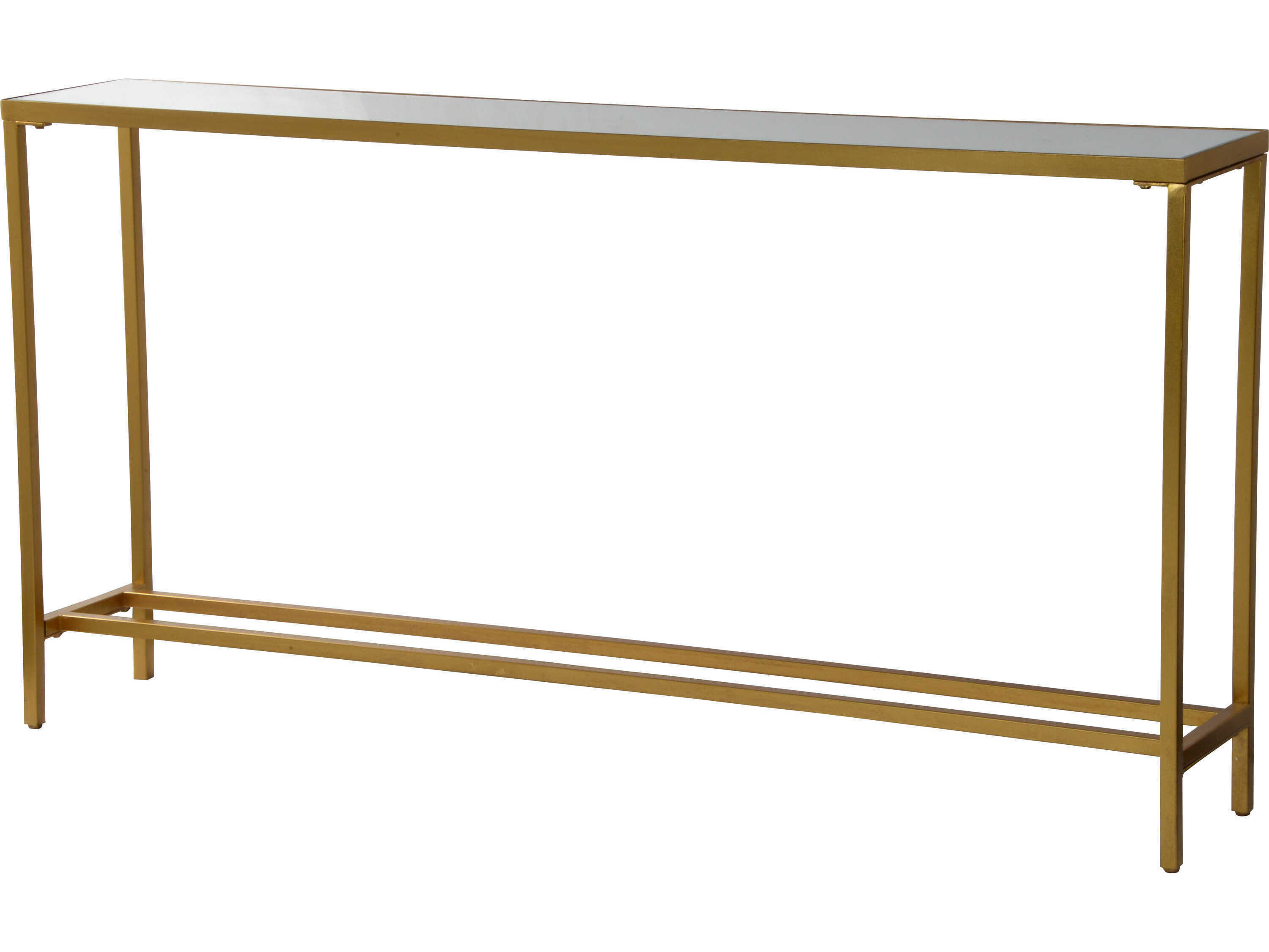 Renwil Havana Rectangular Glass Gold Console Table