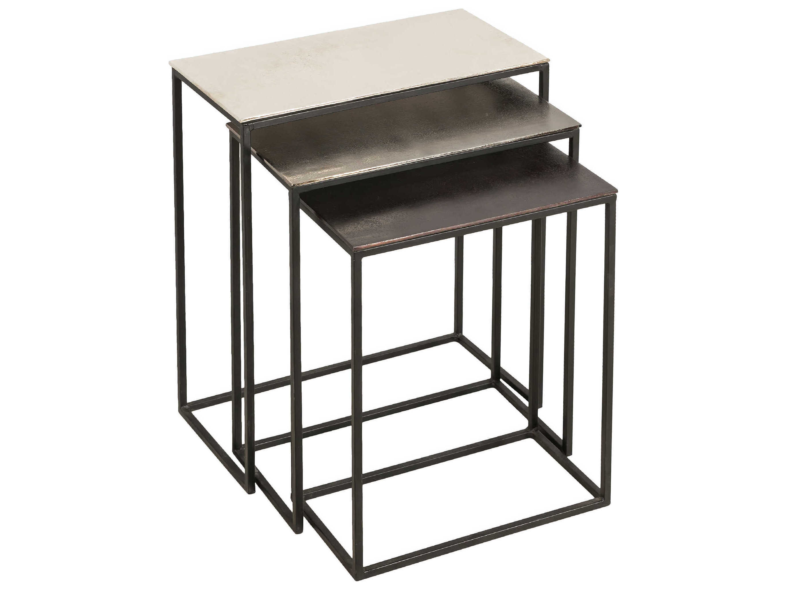 Renwil Manisa Rectangular Metal Black End Table