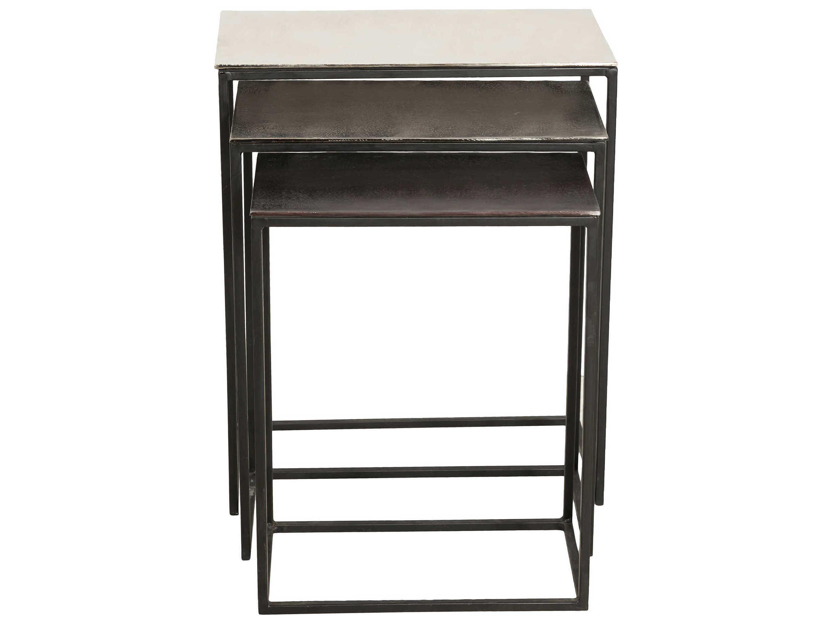 Renwil Manisa Rectangular Metal Black End Table