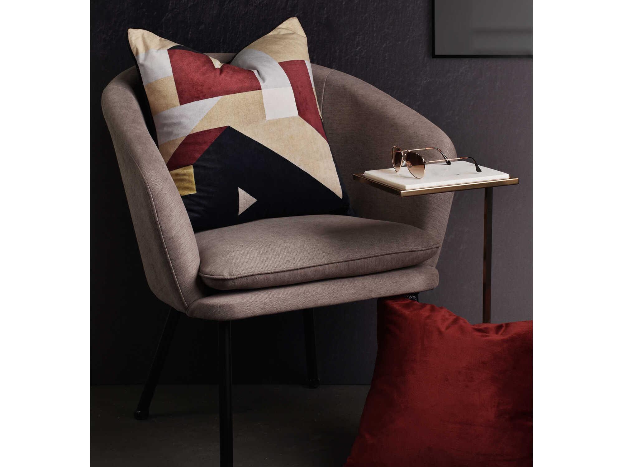 Renwil Delma Rectangular Marble White End Table