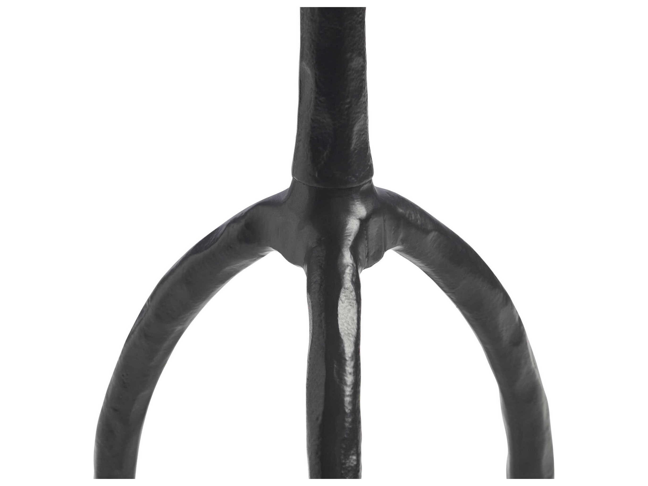 Renwil Konsta Round Metal Matte Black End Table