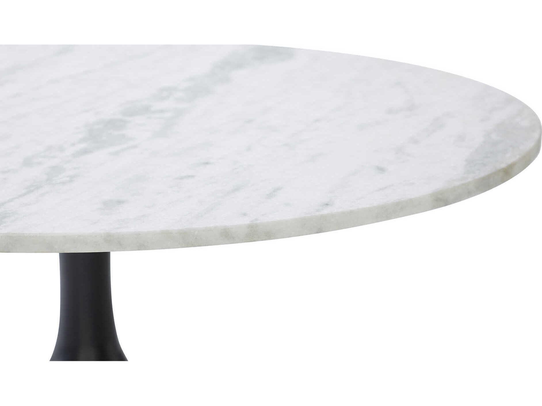 Renwil Lovisa Round Marble Antique Brass Coffee Table