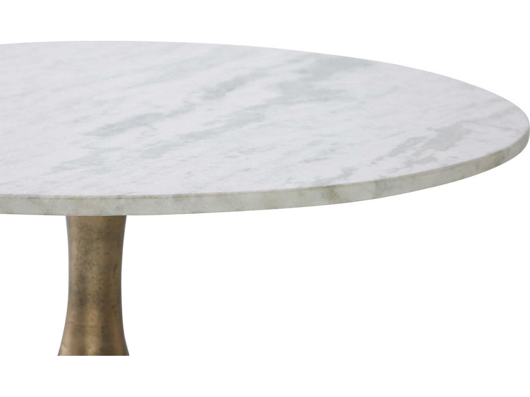 Renwil Loveada Round Marble Matte Black Coffee Table