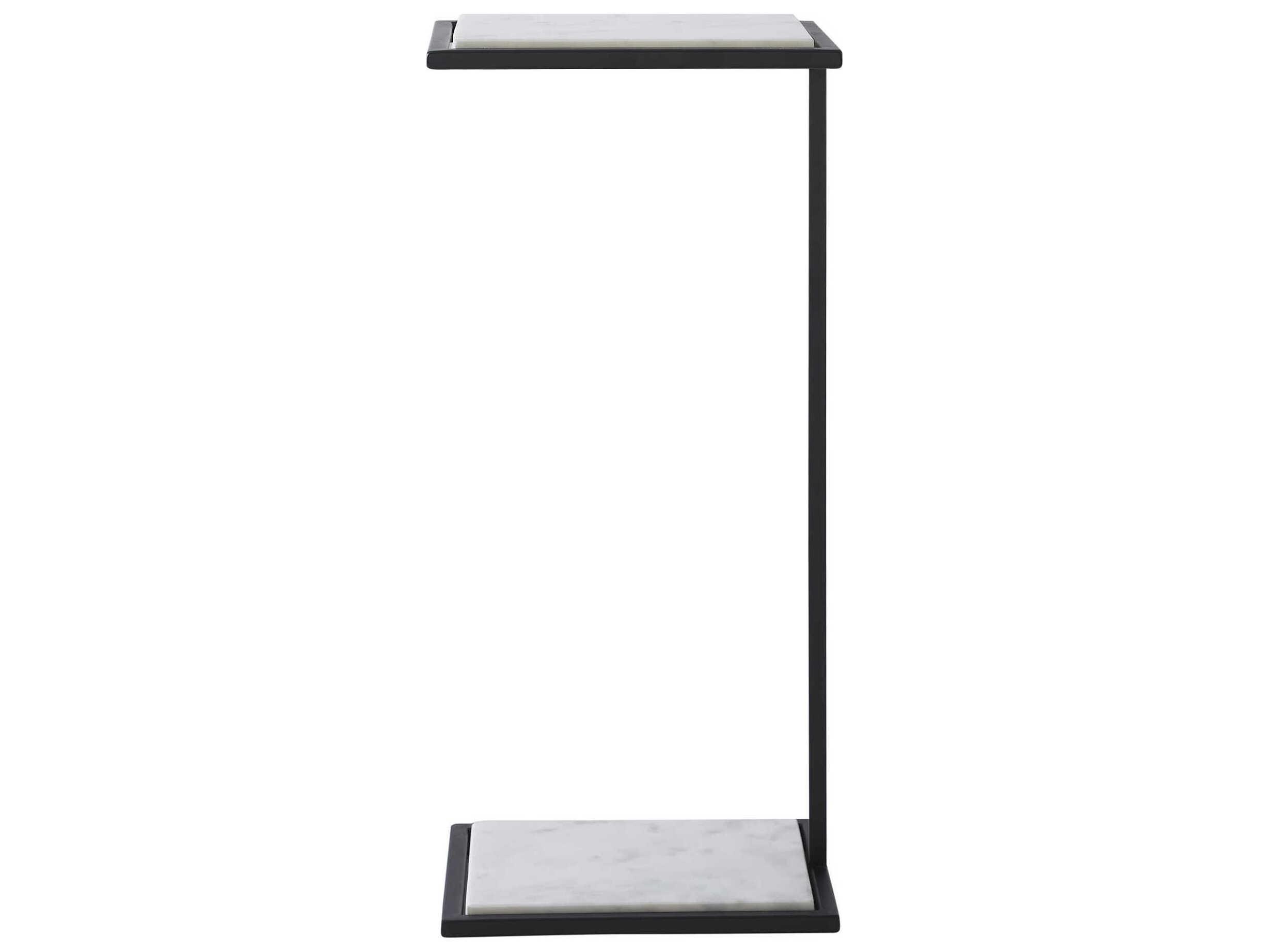 Renwil Danica Rectangular Marble Matte Black End Table