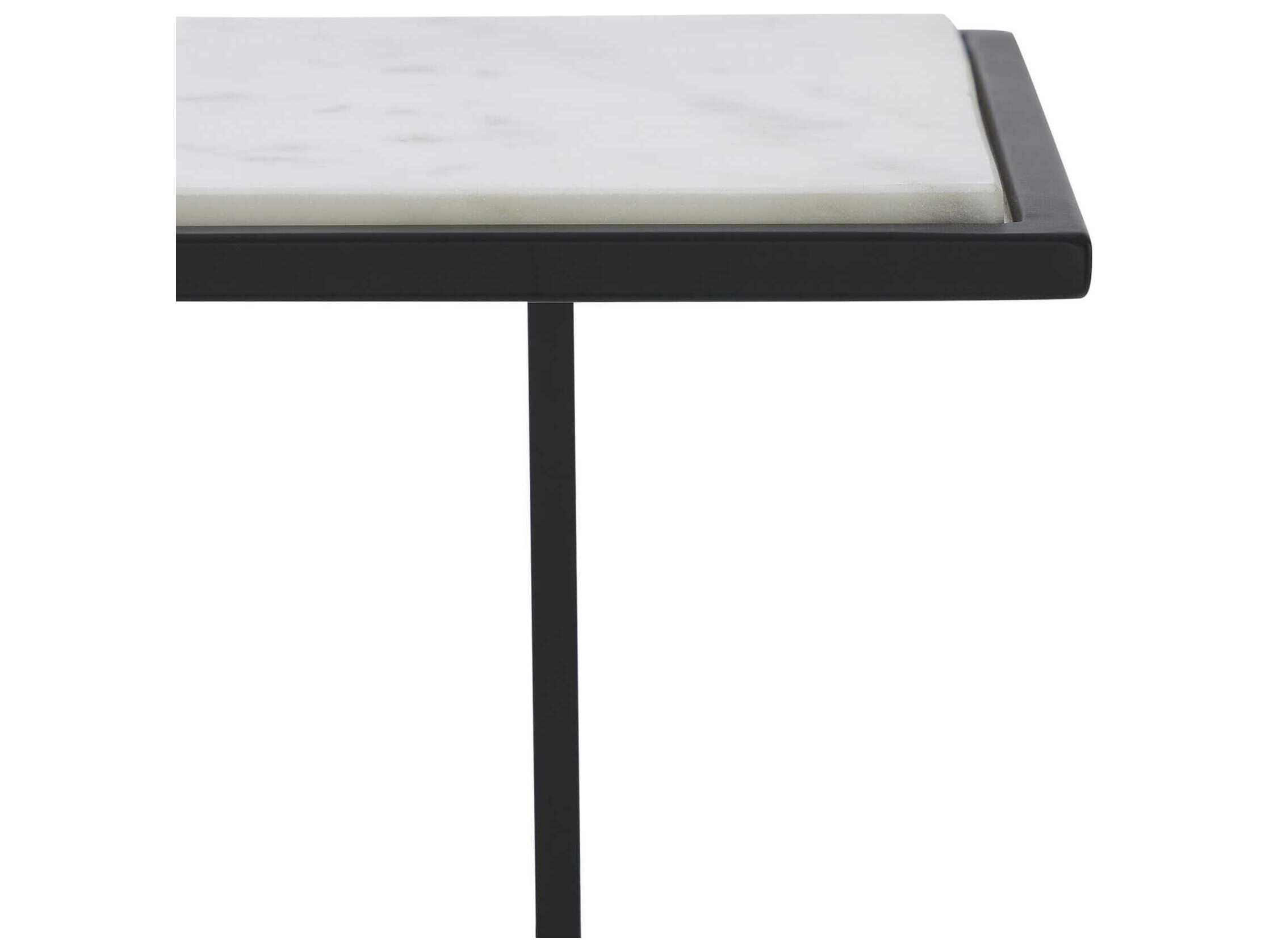 Renwil Danica Rectangular Marble Matte Black End Table