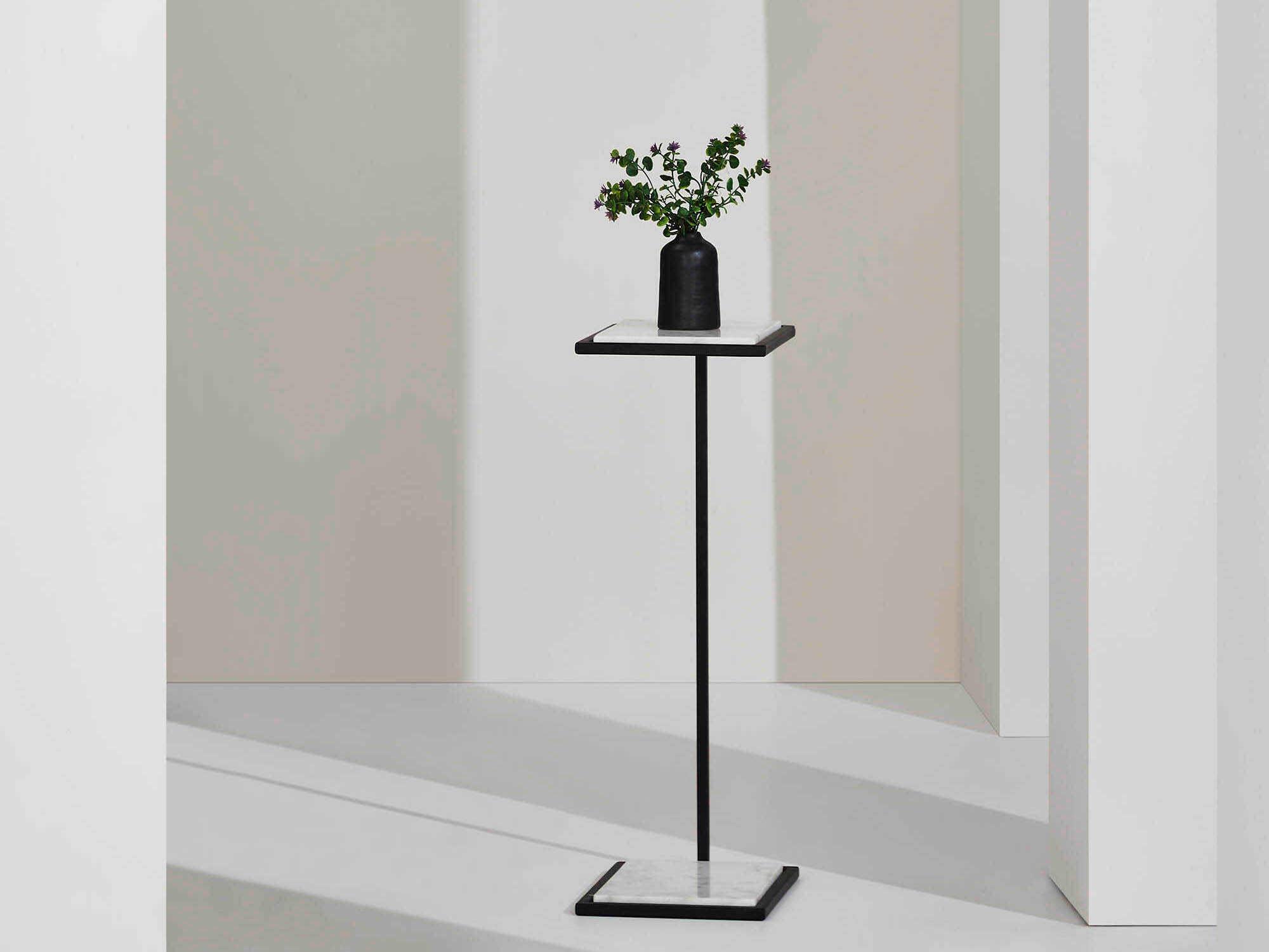 Renwil Danica Rectangular Marble Matte Black End Table