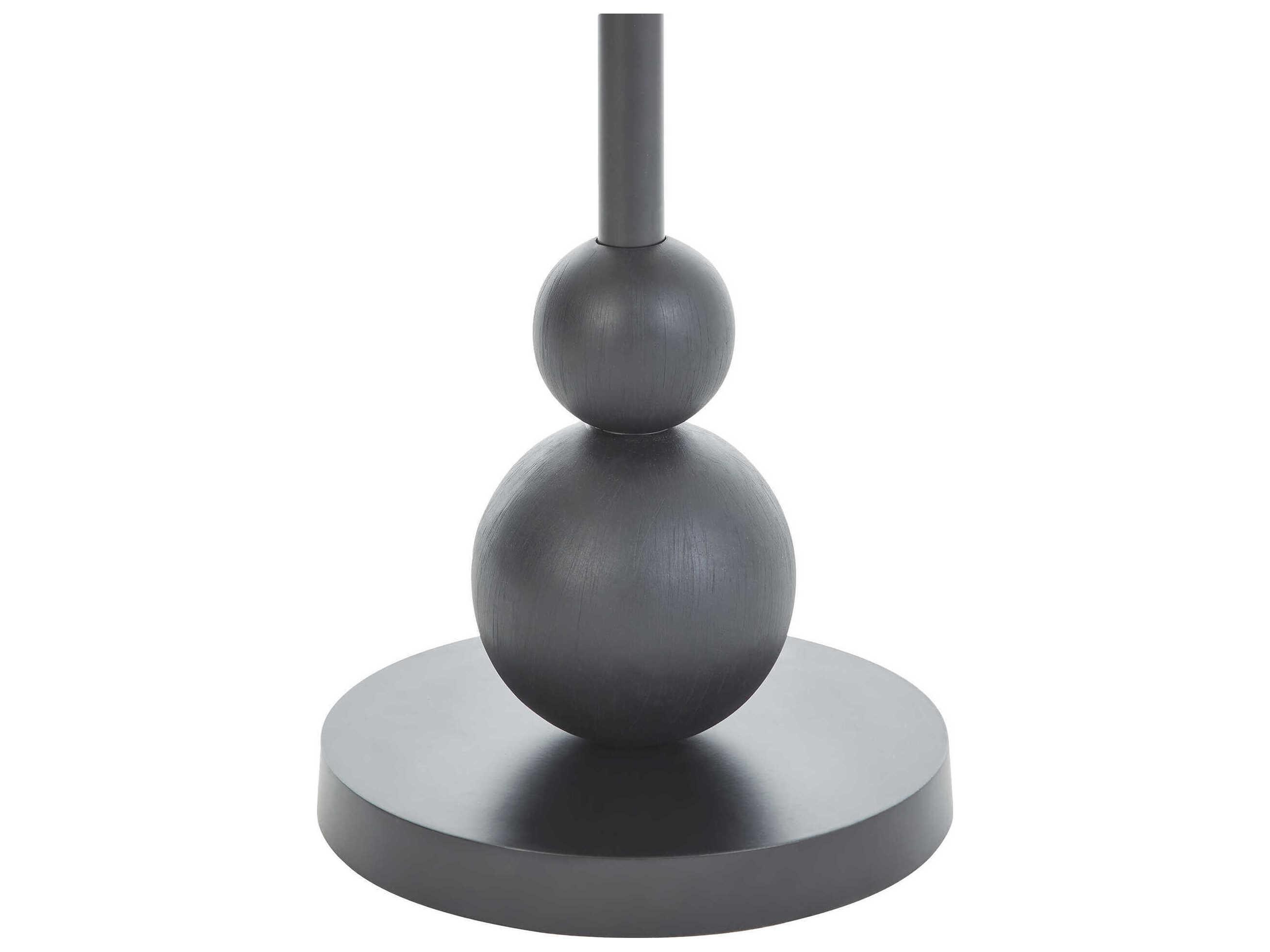 Renwil Corrine Round Marble Matte Black End Table