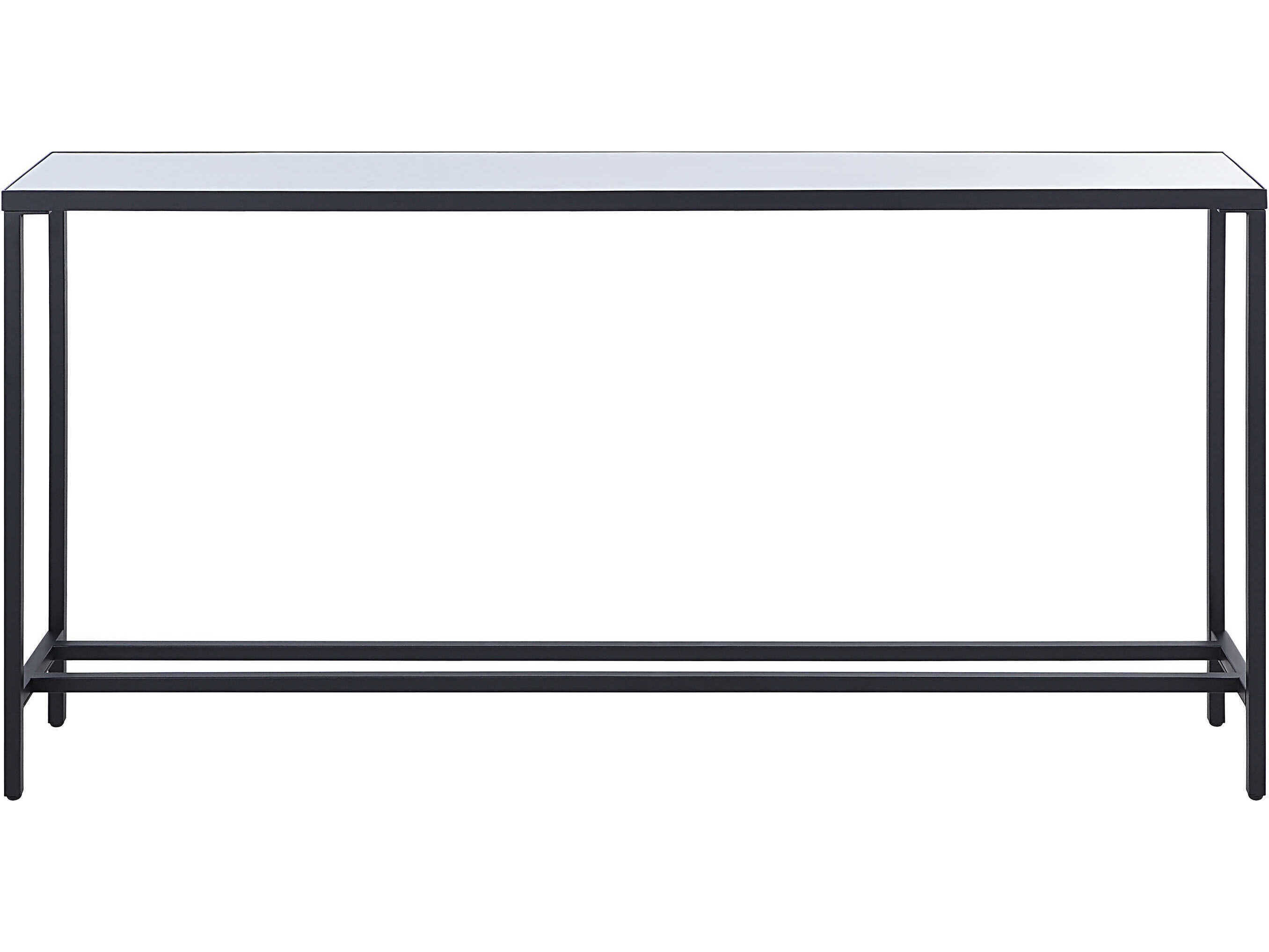 Renwil Bodin Rectangular Stone Matte Black Console Table