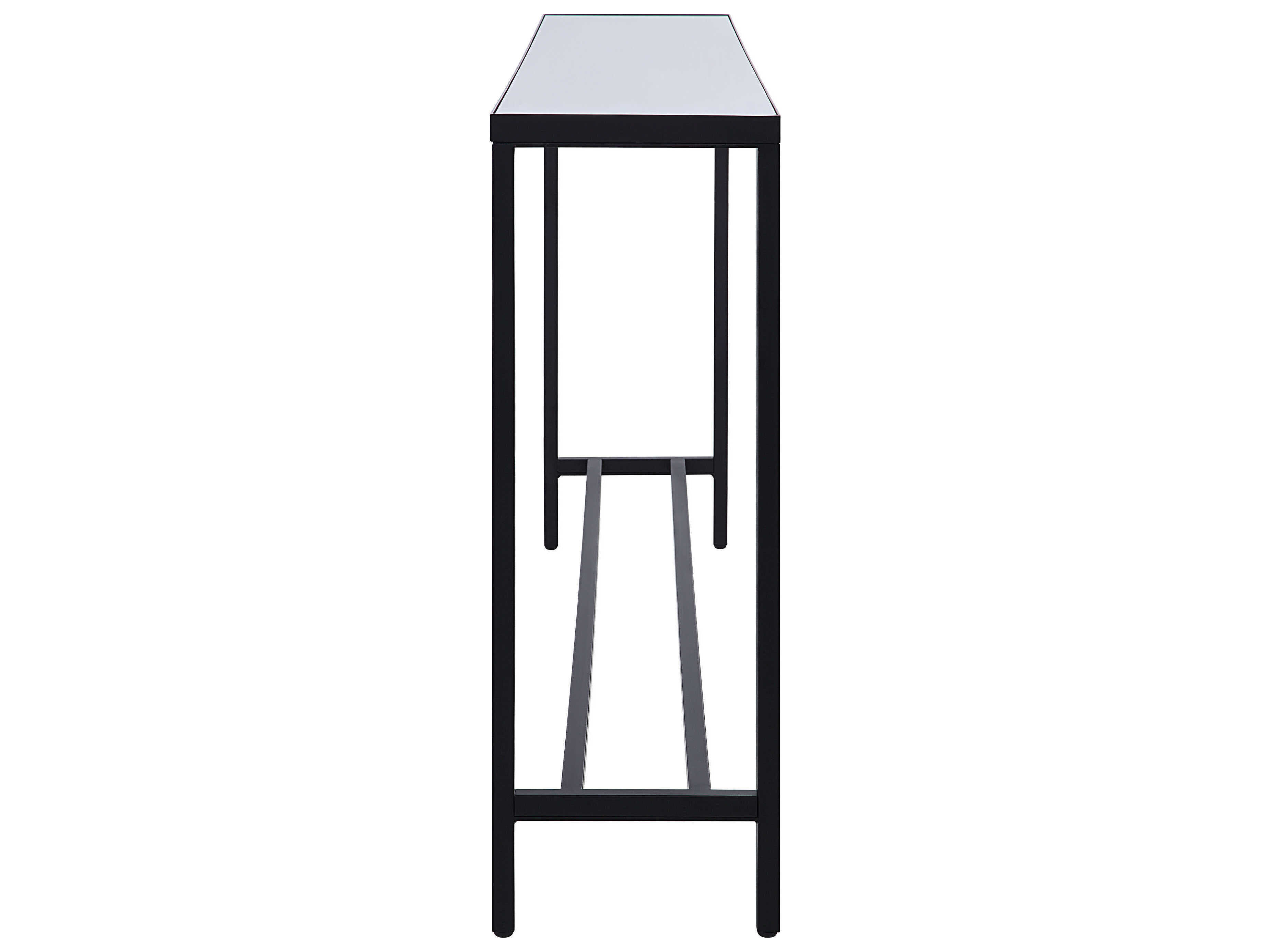 Renwil Bodin Rectangular Stone Matte Black Console Table