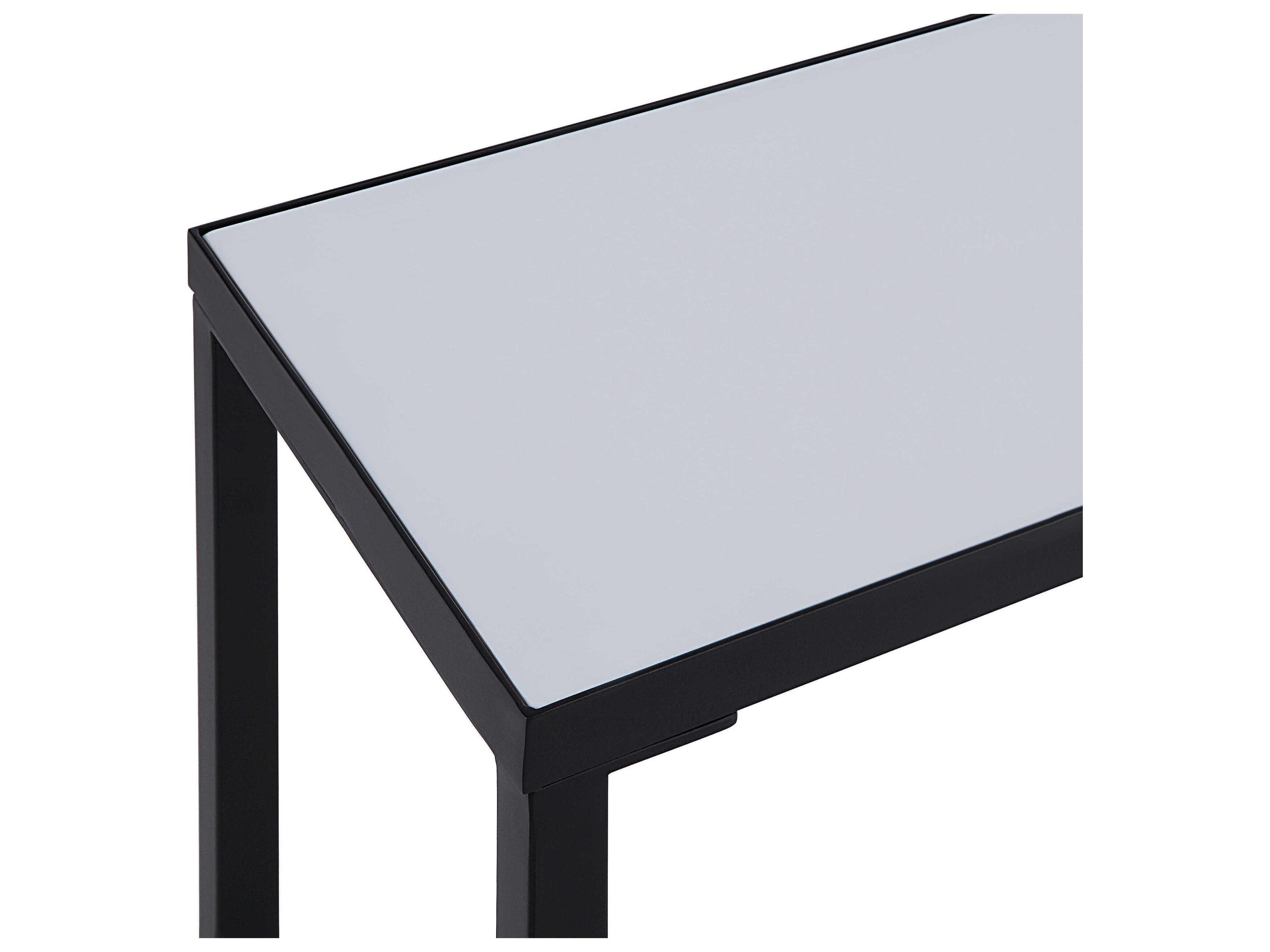Renwil Bodin Rectangular Stone Matte Black Console Table