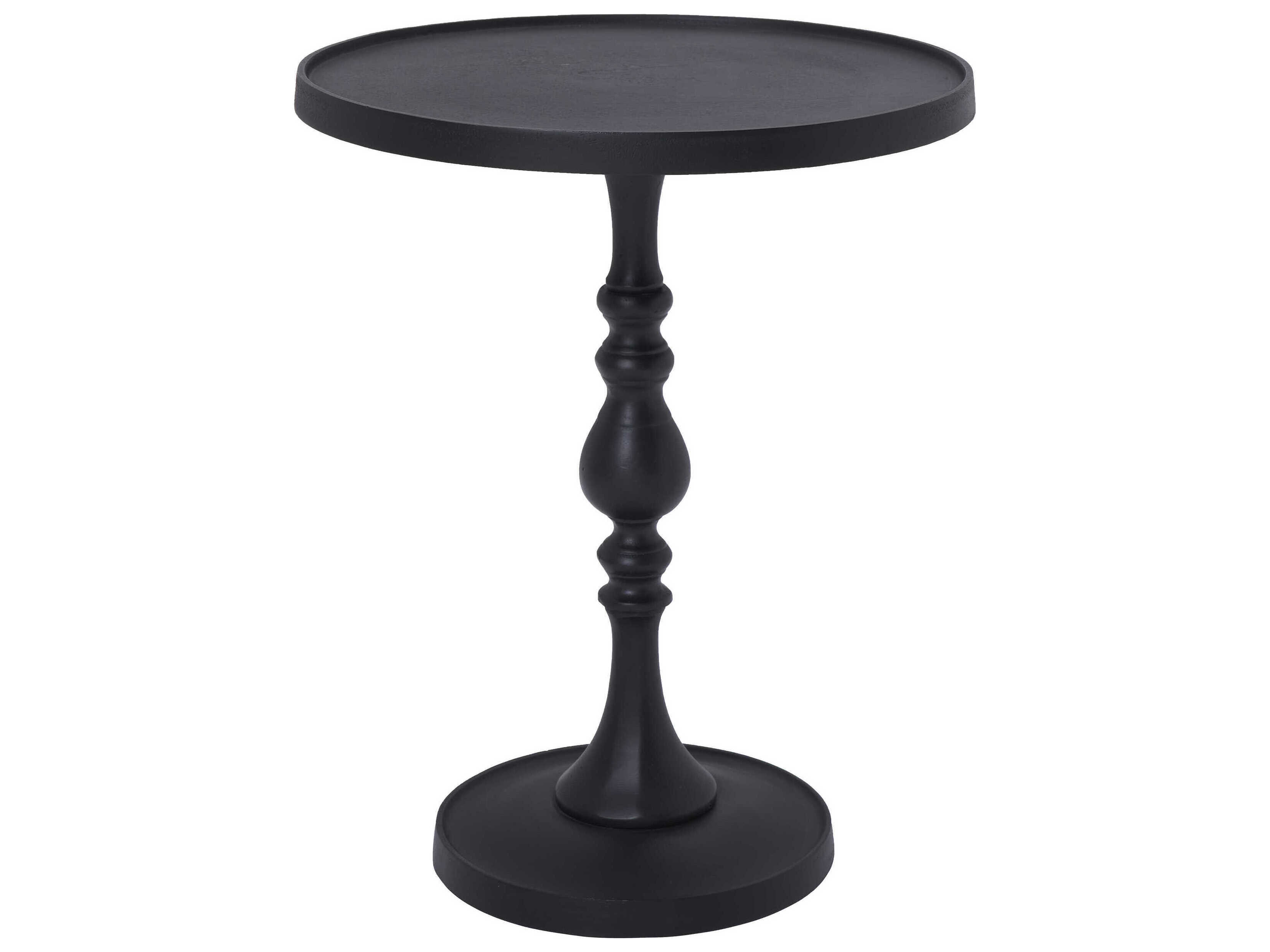 Renwil Yates Round Metal Matte Black End Table