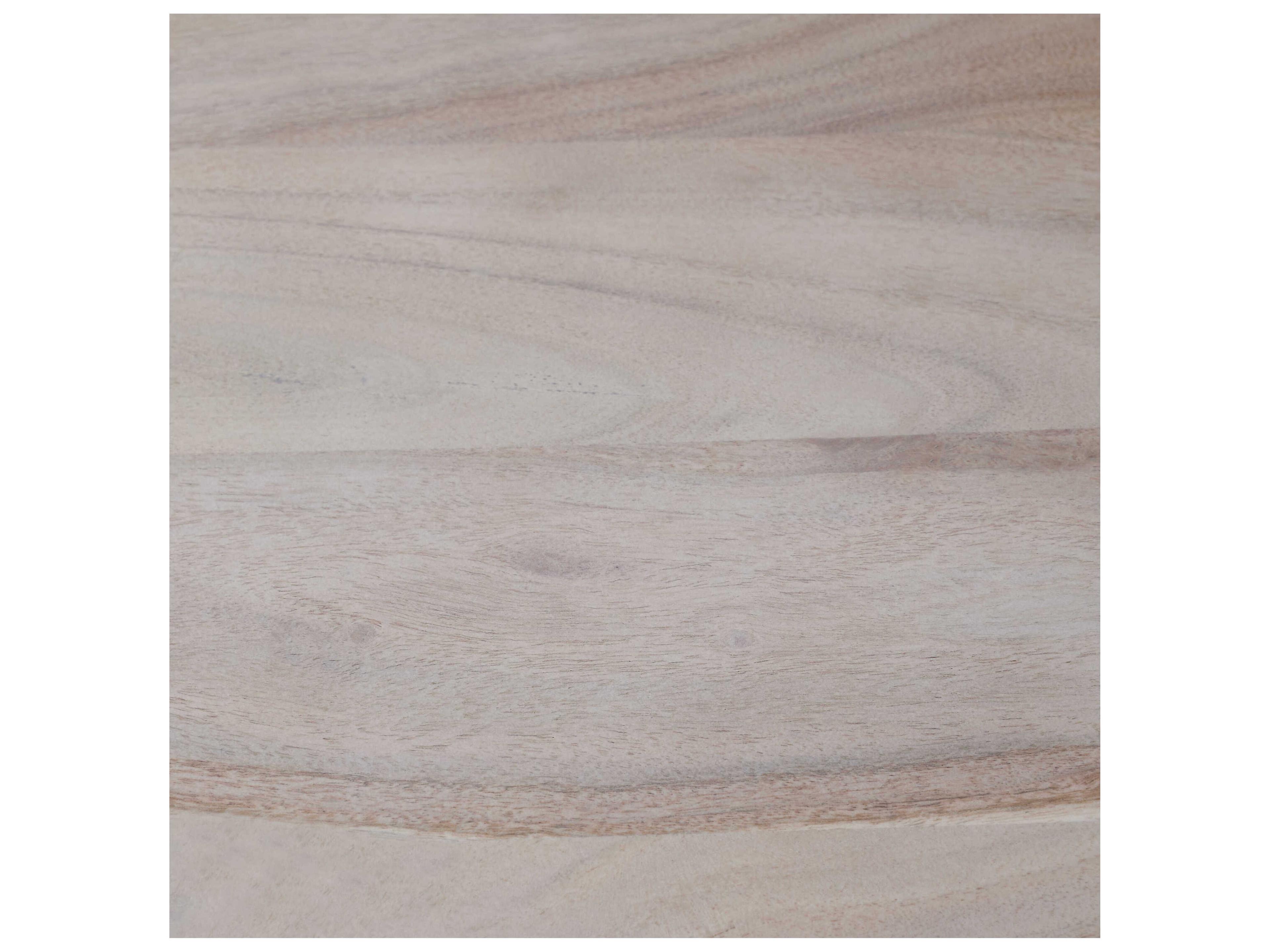 Renwil Antares Round Wood Whitewash End Table