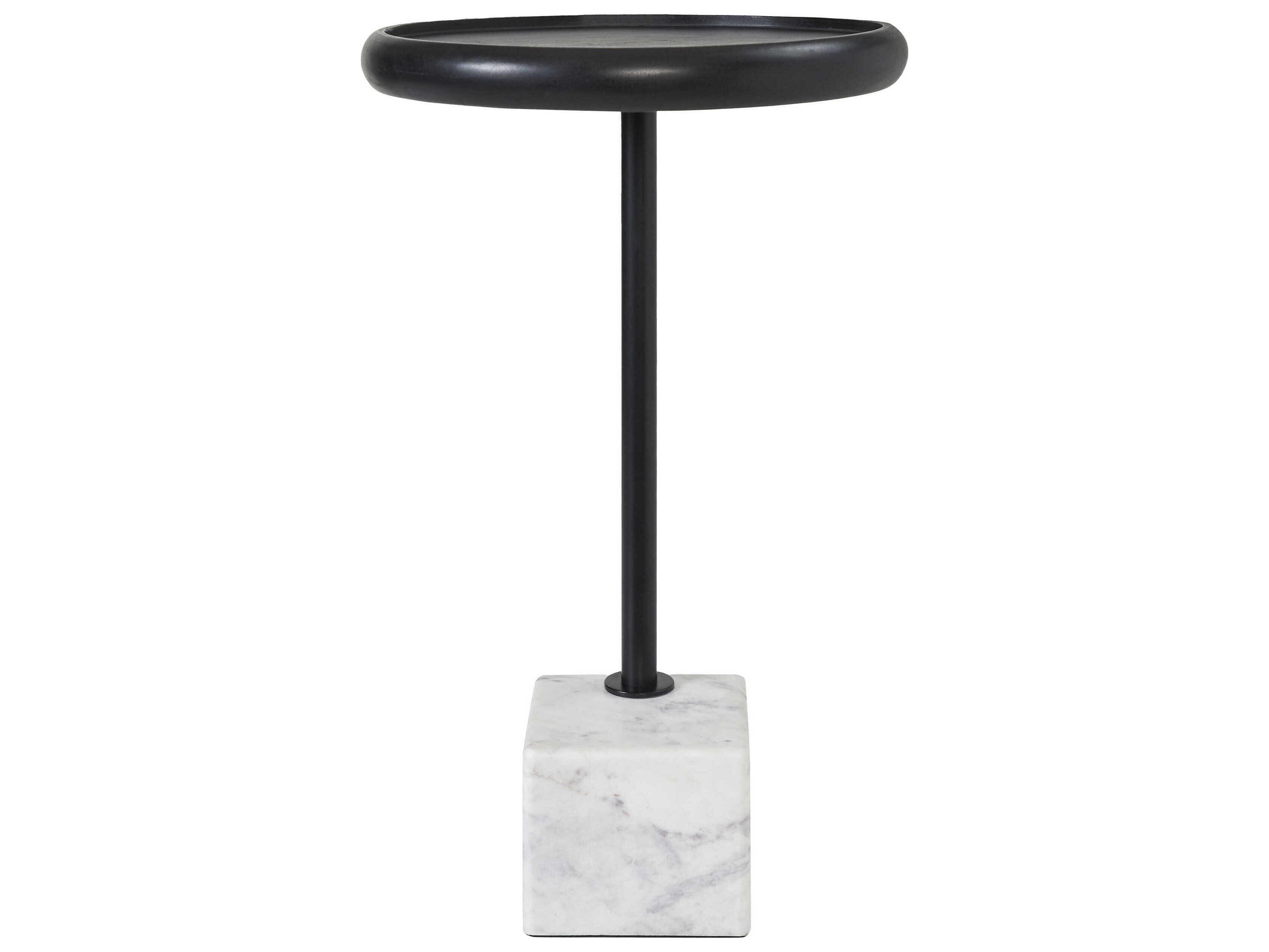 Renwil Hull Round Wood White End Table