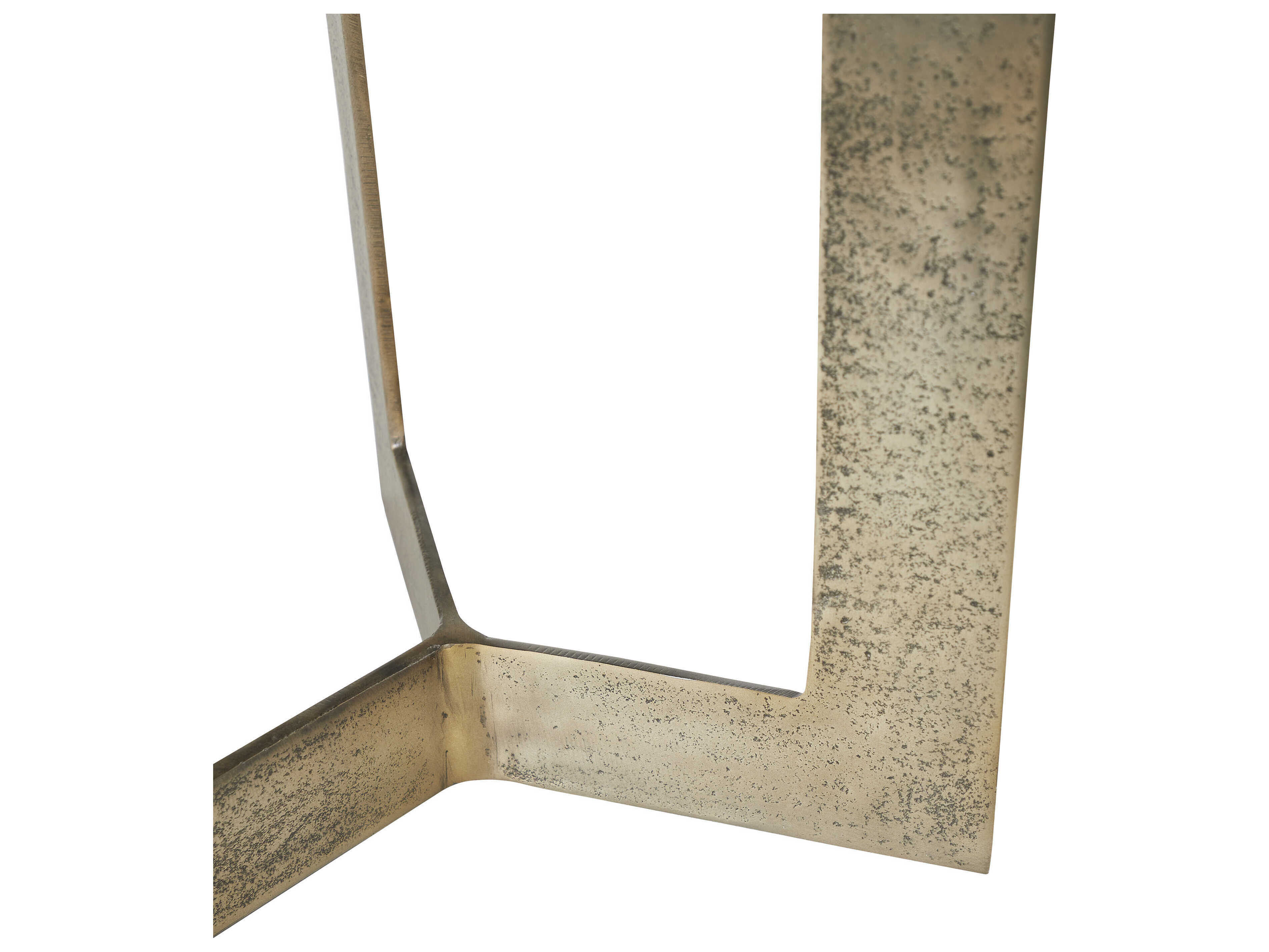 Renwil Hera Round Marble Antique Brass End Table