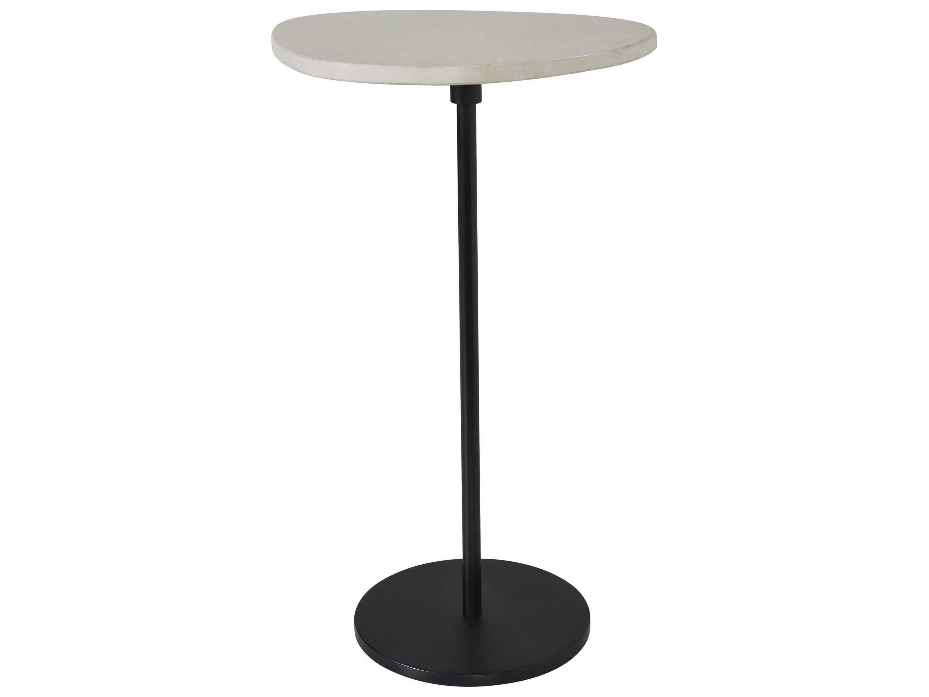 Renwil Chelsea Marble Botticino Beige Black End Table