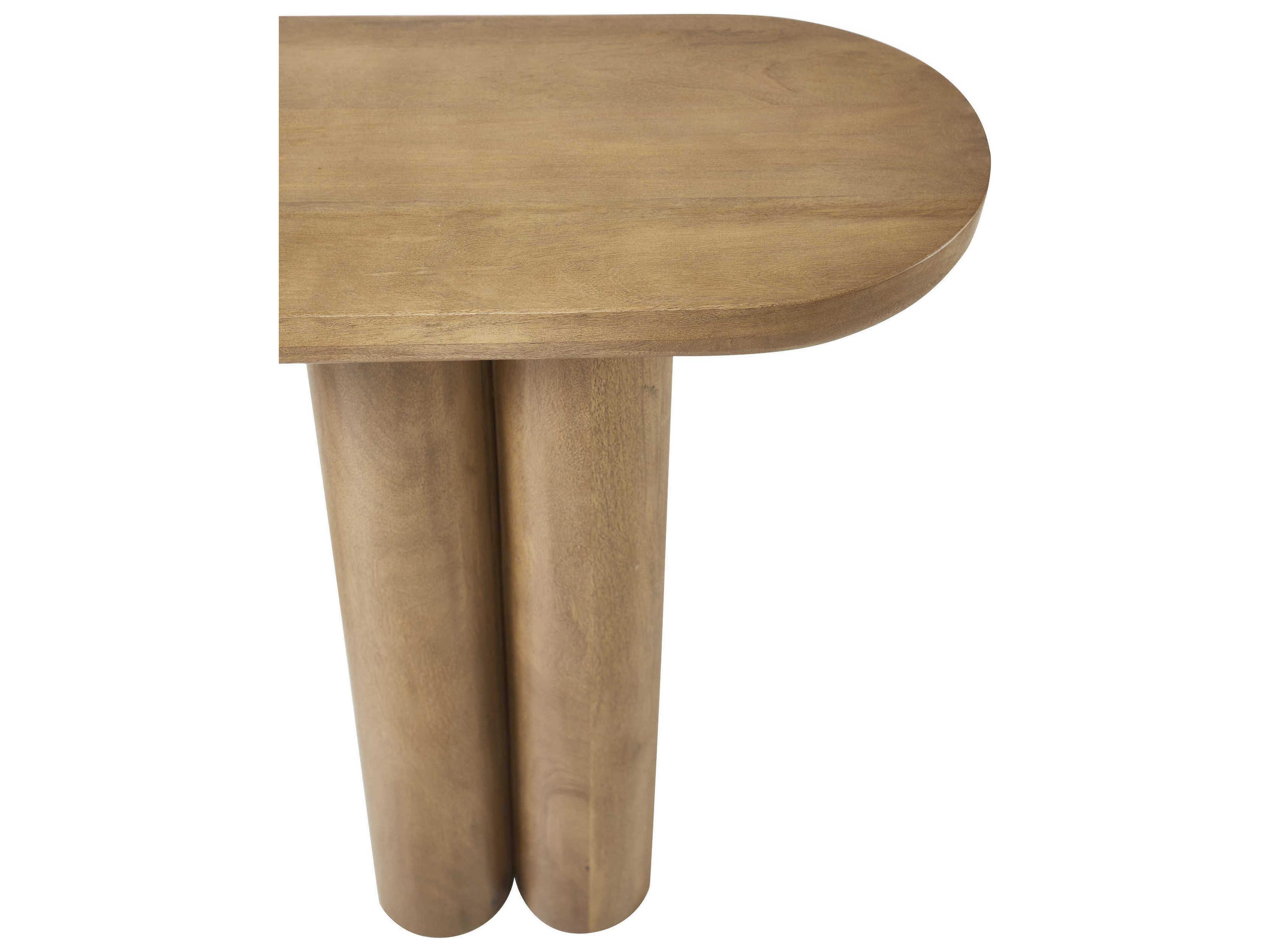 Renwil Ramona Oval Wood Light Brown Console Table