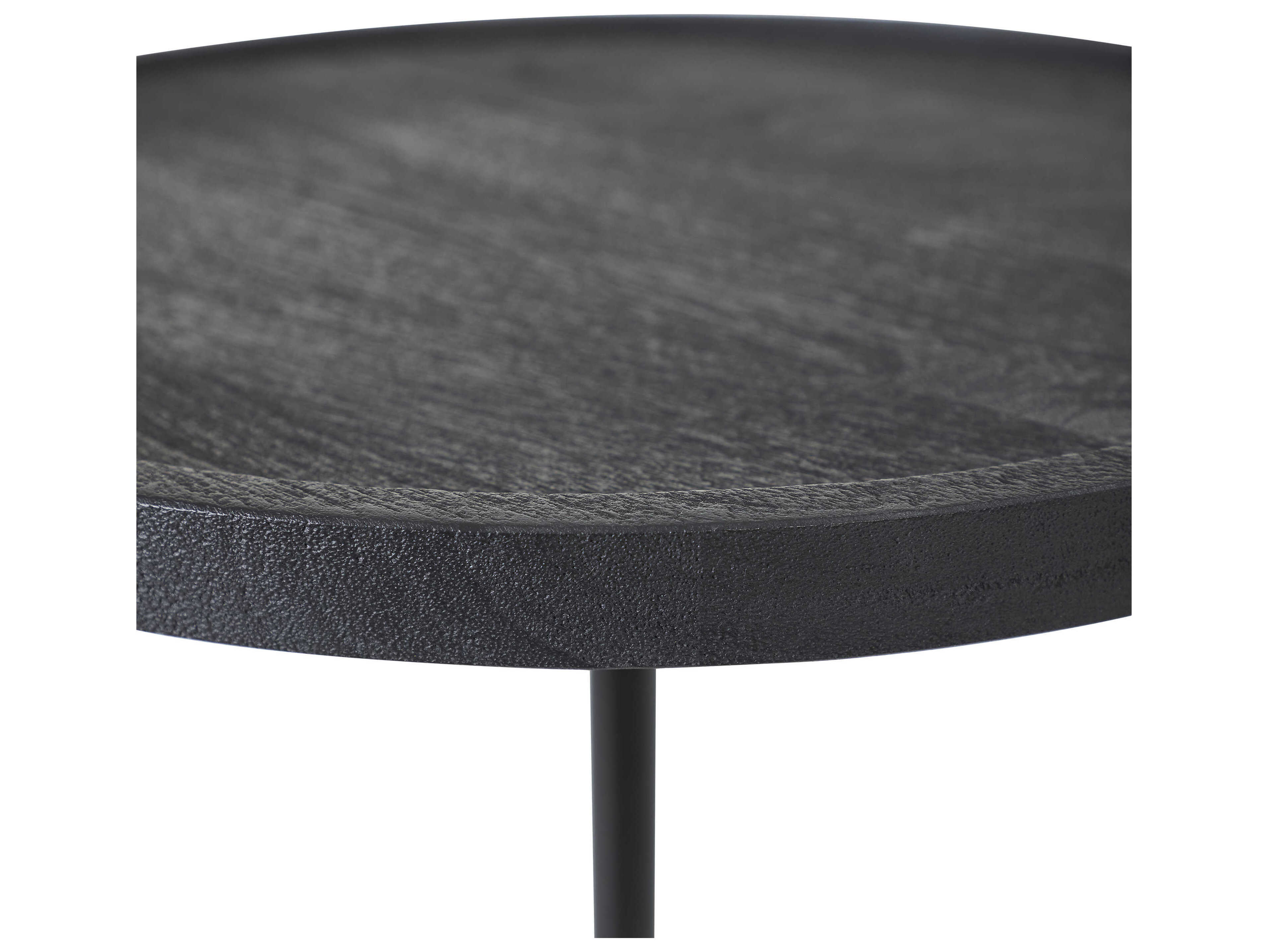 Renwil Samba Round Wood Black End Table