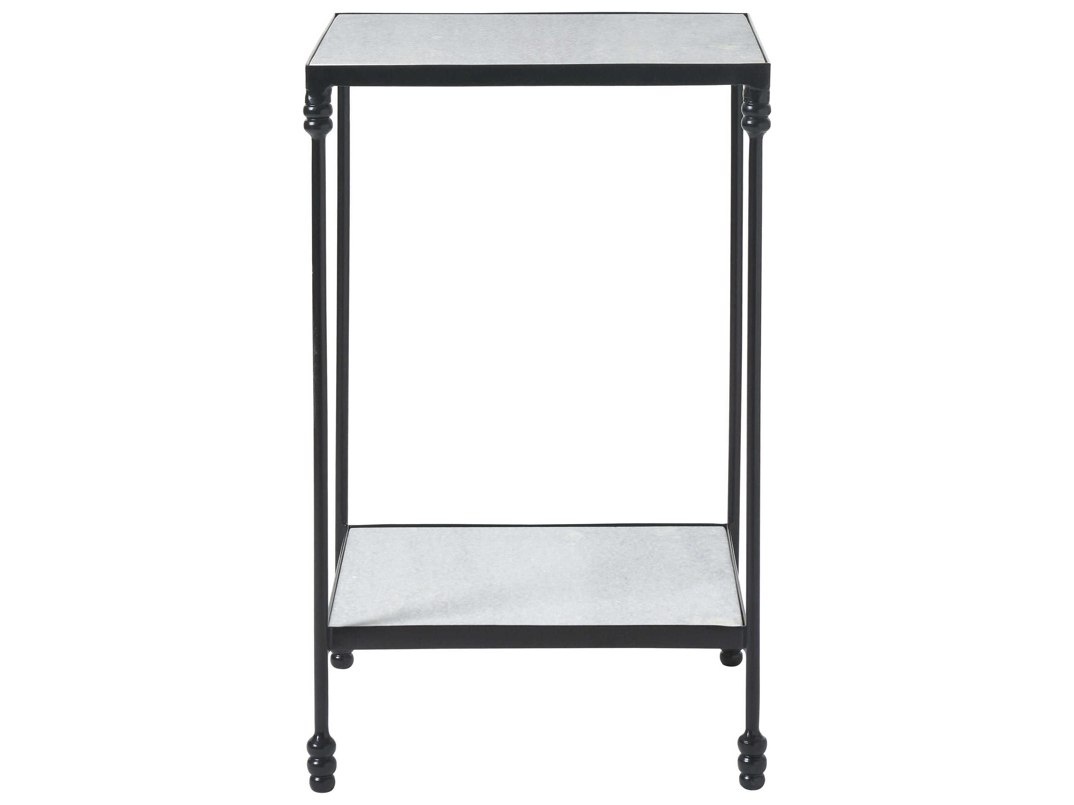 Renwil Giulia Square Marble Matte Black End Table