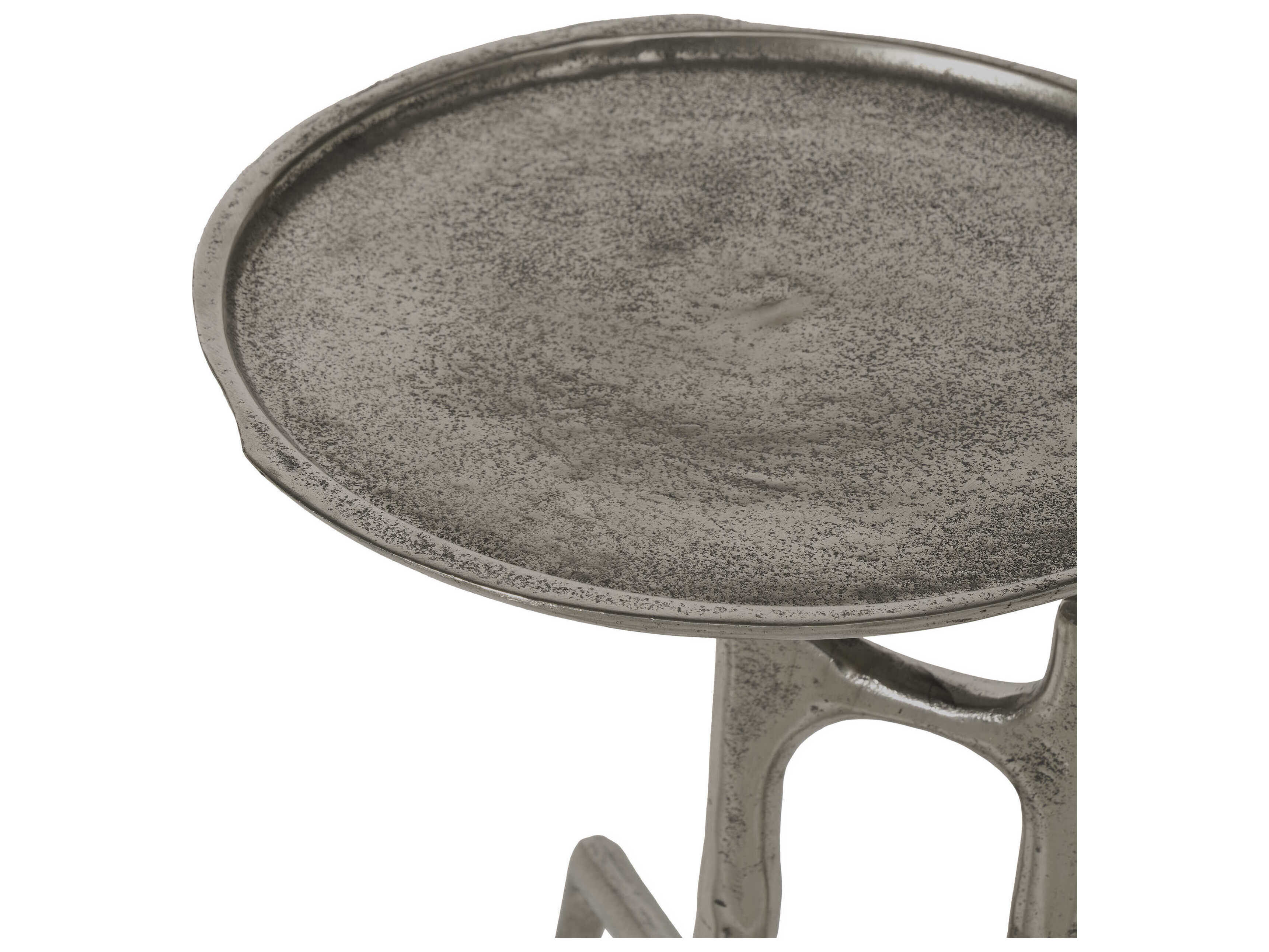 Renwil Tosco Round Metal Antique Nickel End Table