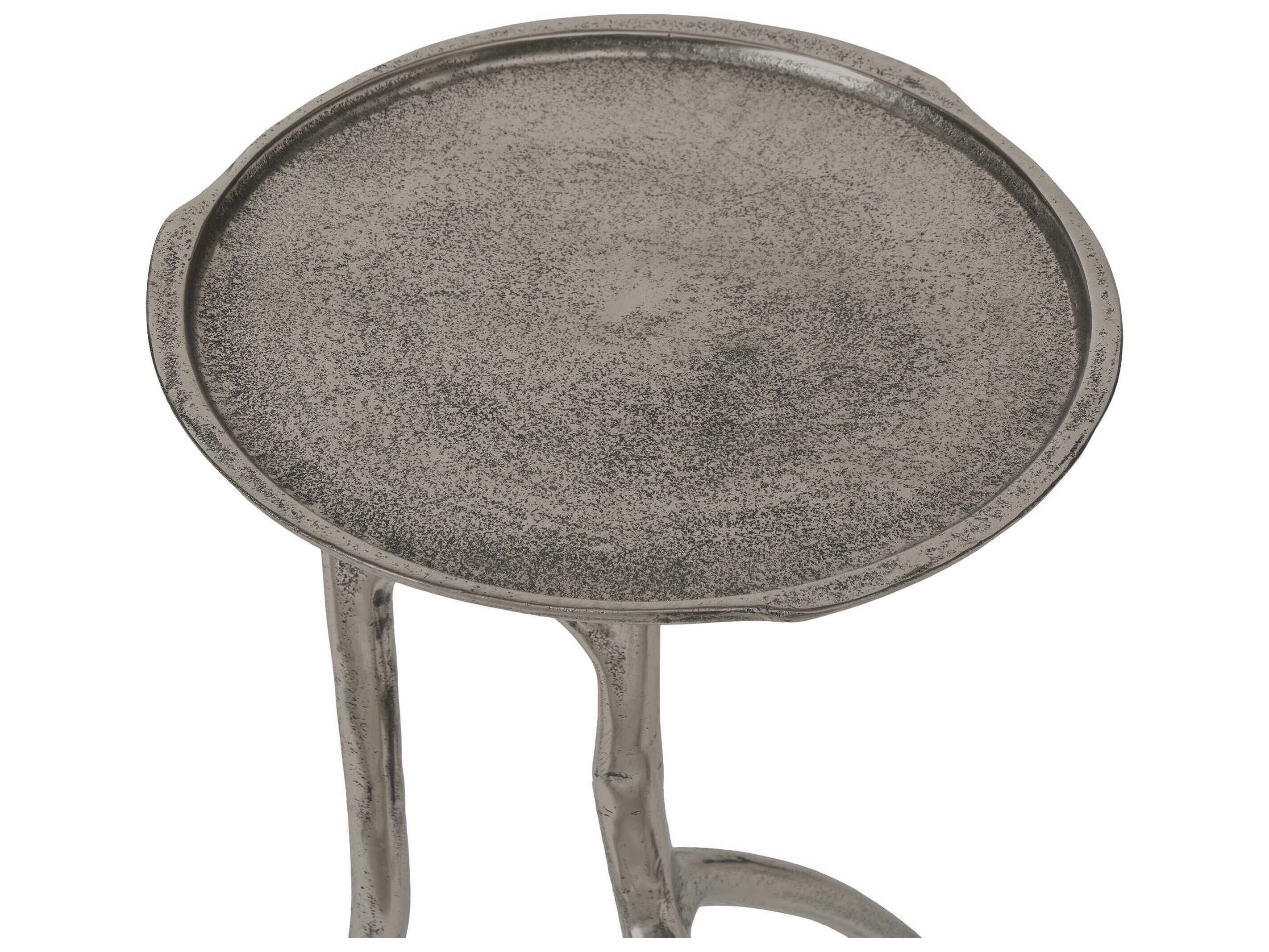 Renwil Tosco Round Metal Antique Nickel End Table