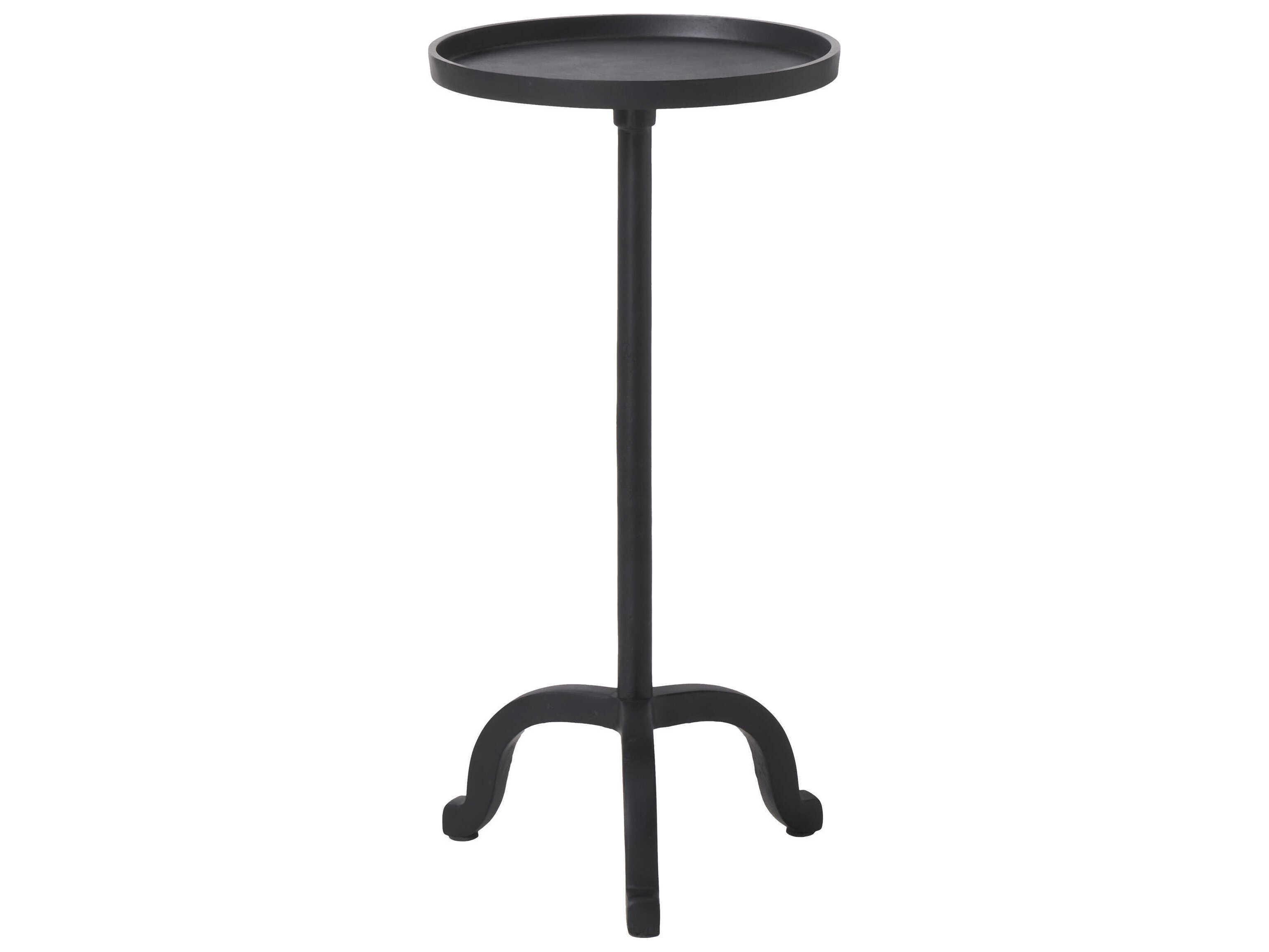 Renwil Myra Round Metal Matte Black End Table