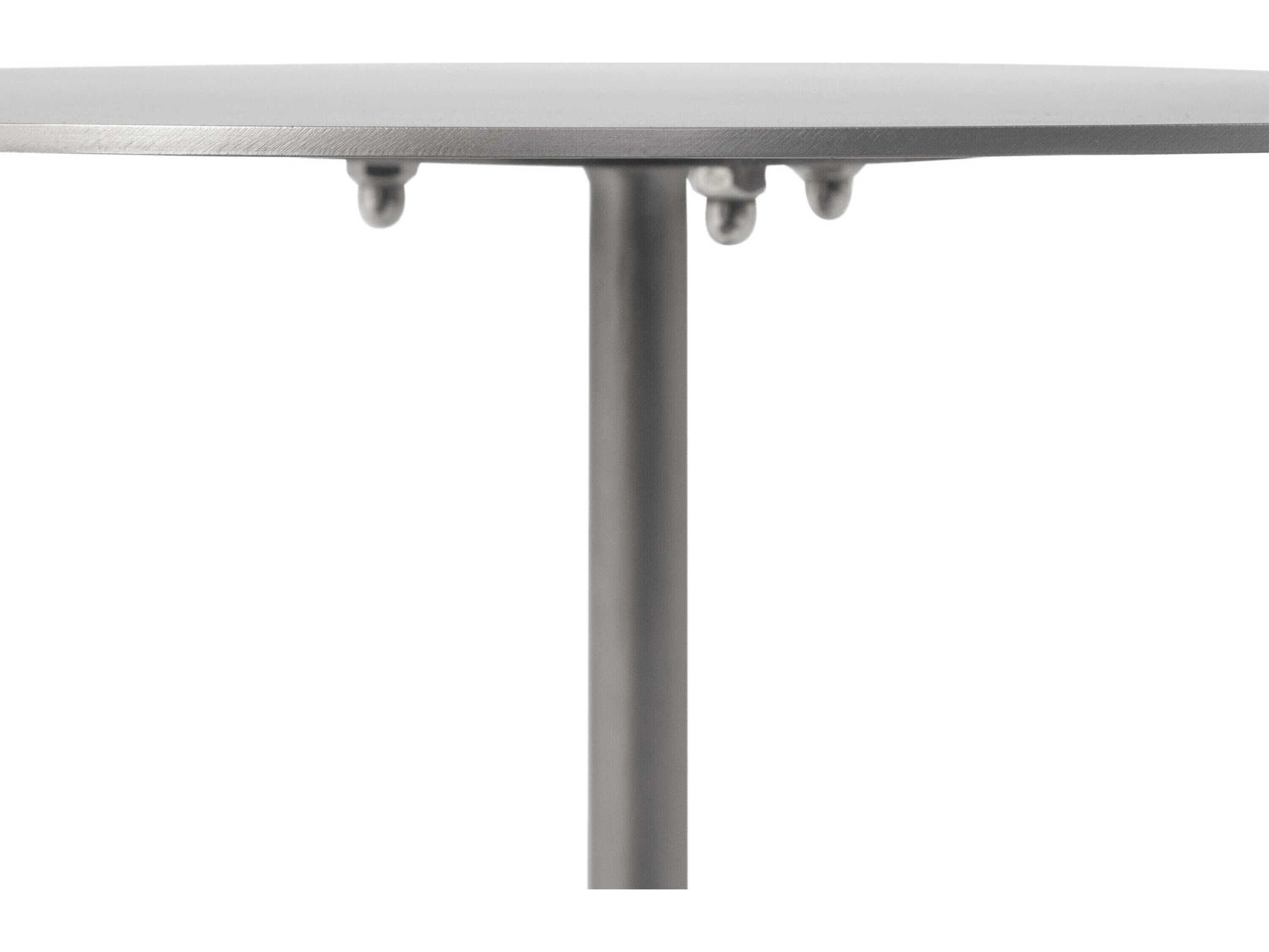 Renwil Aiden Round Metal Nickle End Table