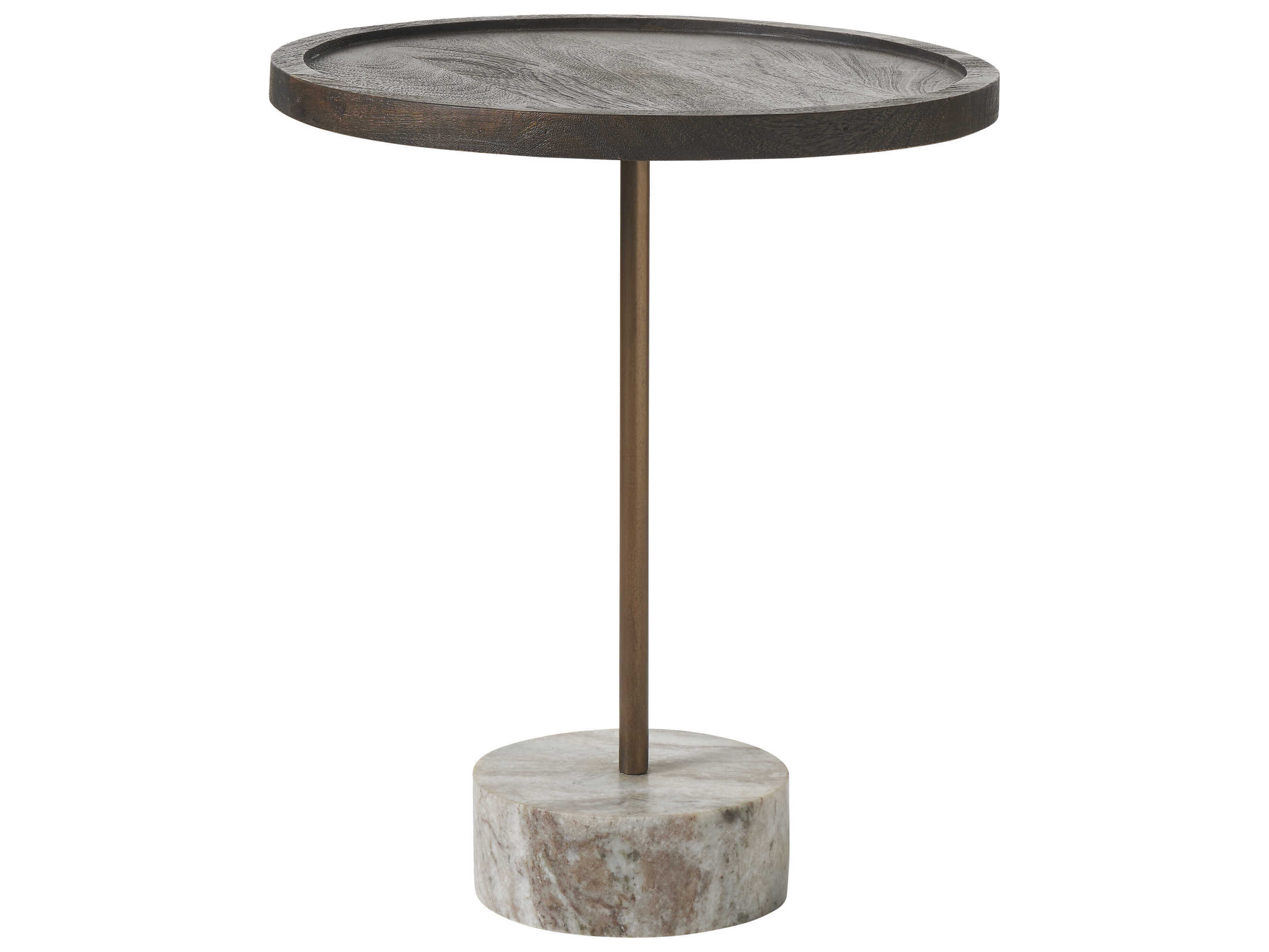 Renwil Braiden Round Wood Walnut End Table