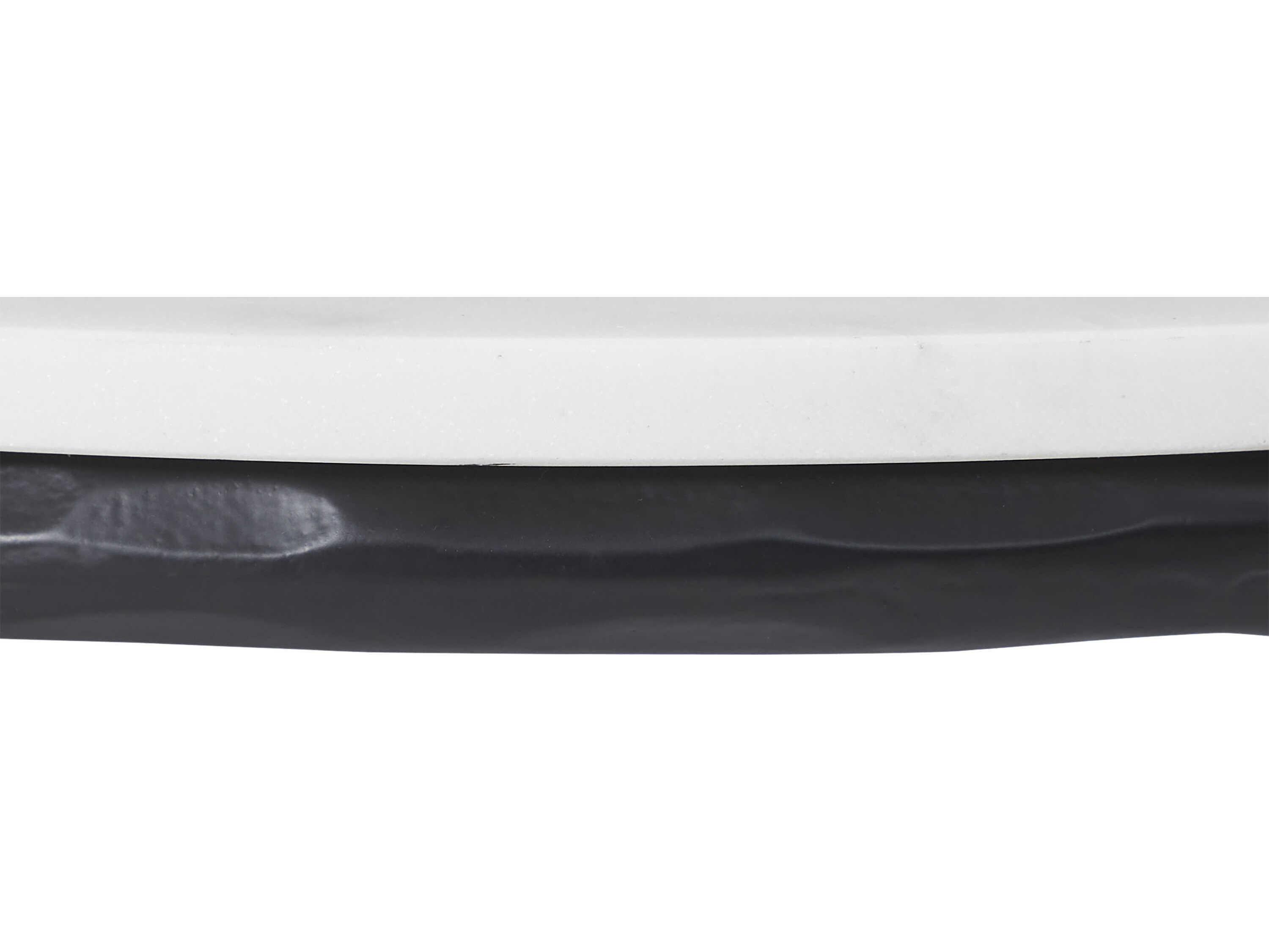 Renwil Round Marble Matte Black Coffee Table