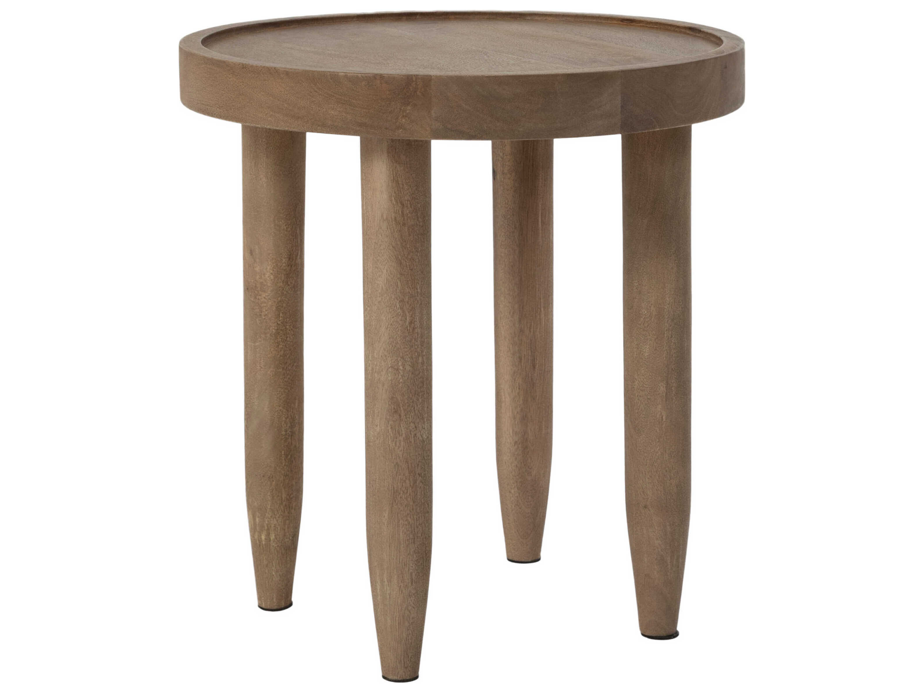 Renwil Cicoria Round Wood Light Brown End Table