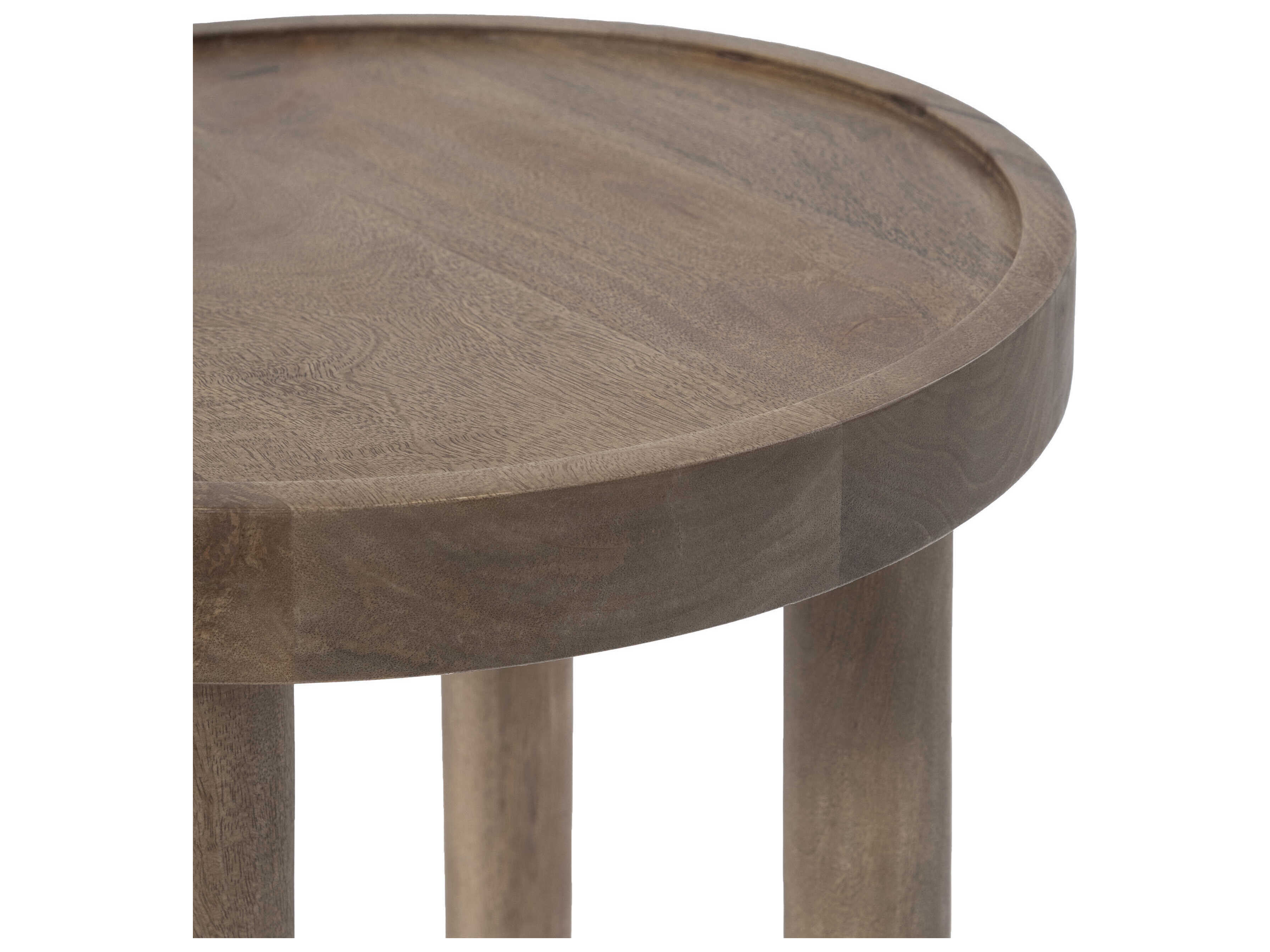 Renwil Cicoria Round Wood Light Brown End Table