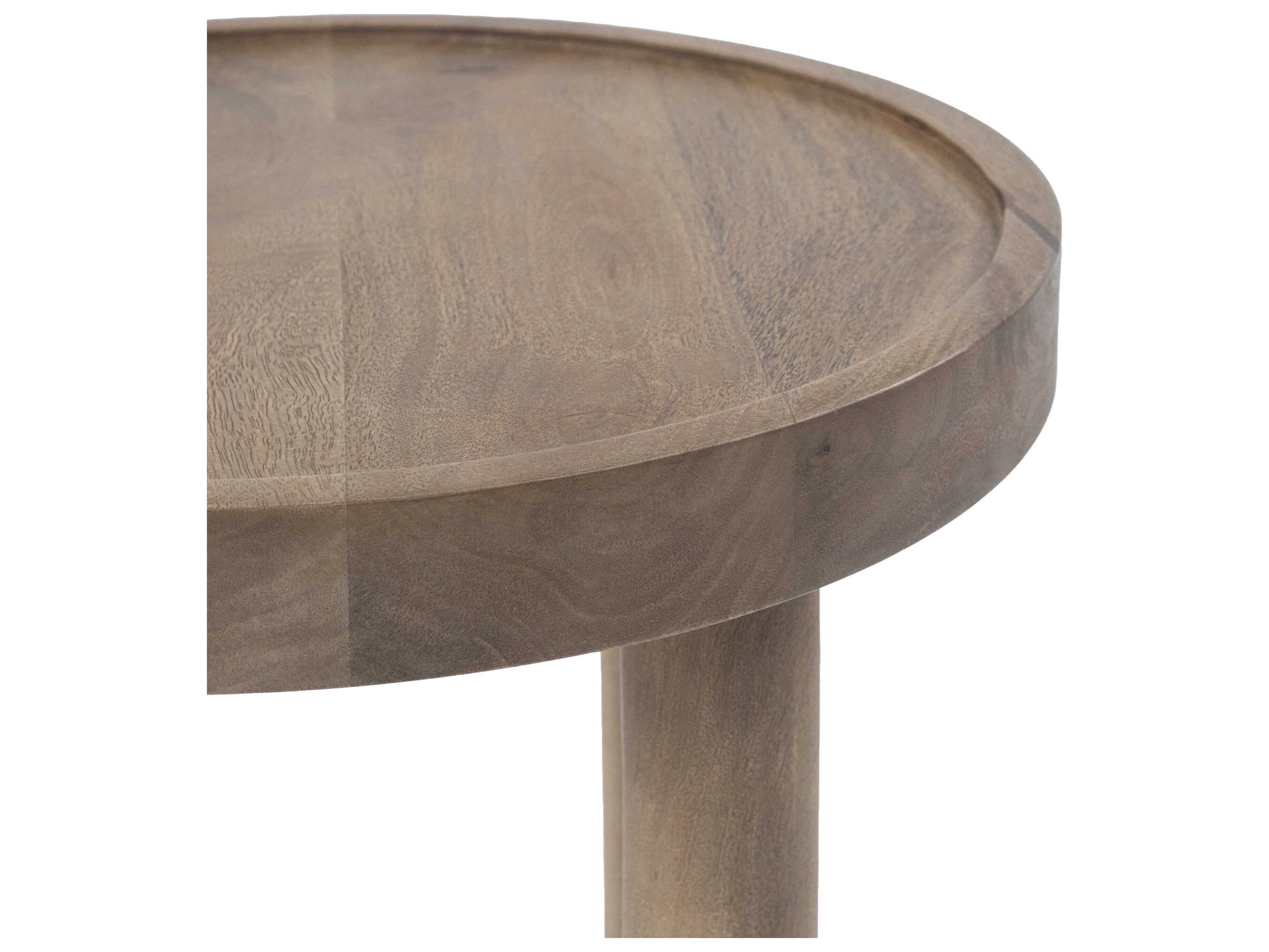 Renwil Cicoria Round Wood Light Brown End Table